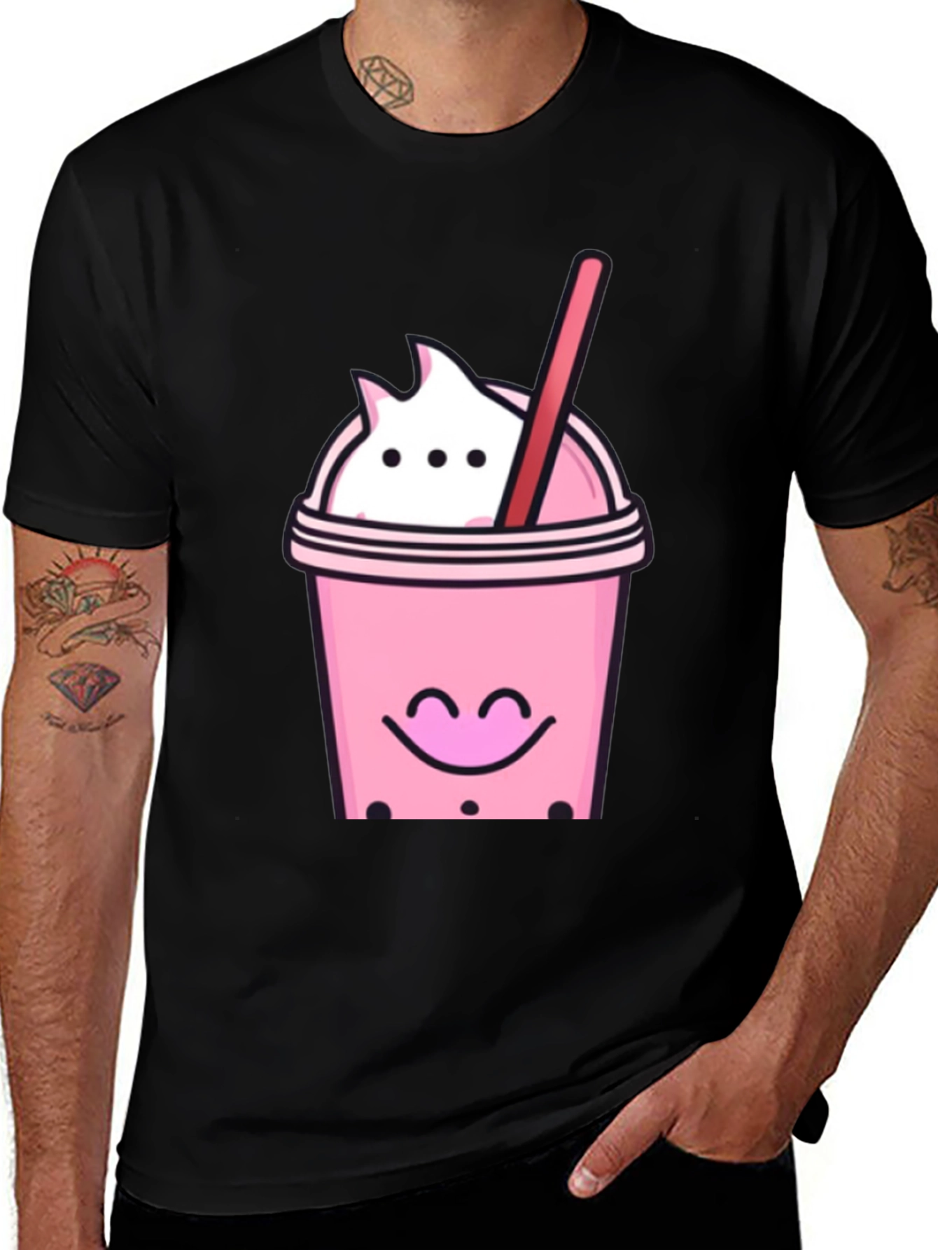 Cute Boba Tea Graphic T-Shirt - Kawaii Style