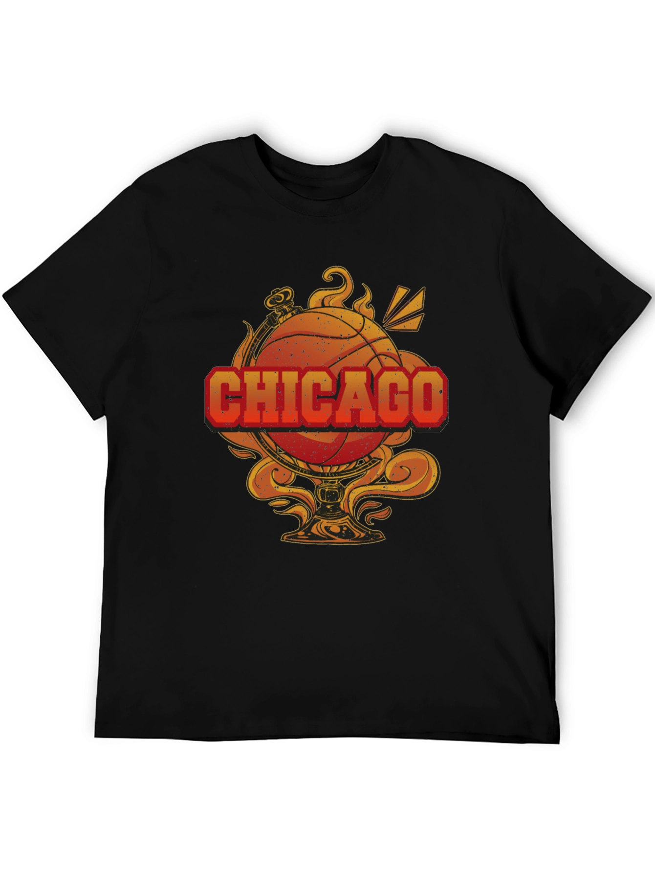 Chicago Basketball Graphic Tee - Mens Black T-Shirt