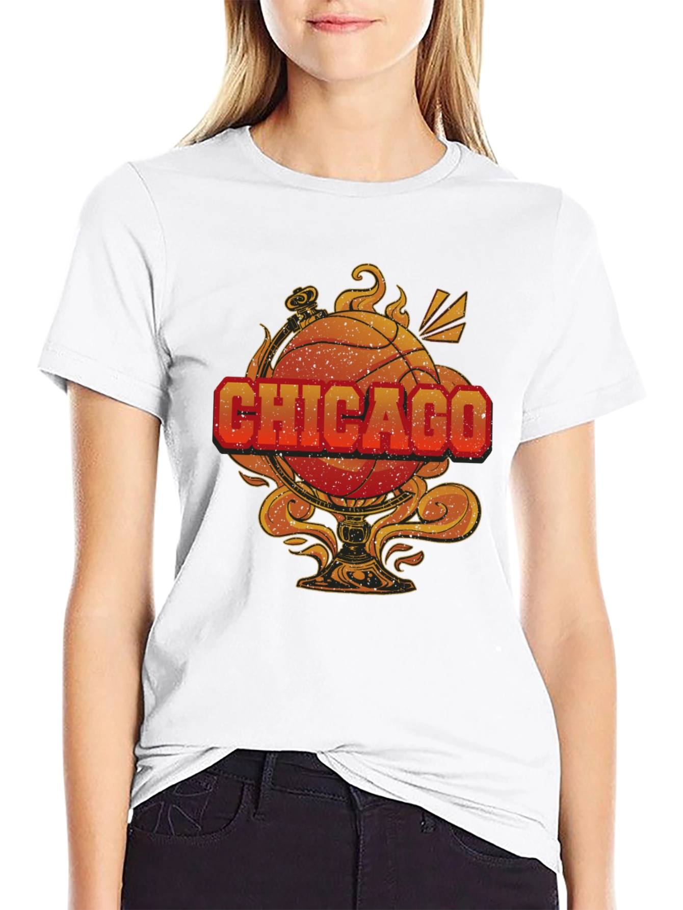 Chicago Basketball Graphic Tee - Mens Black T-Shirt
