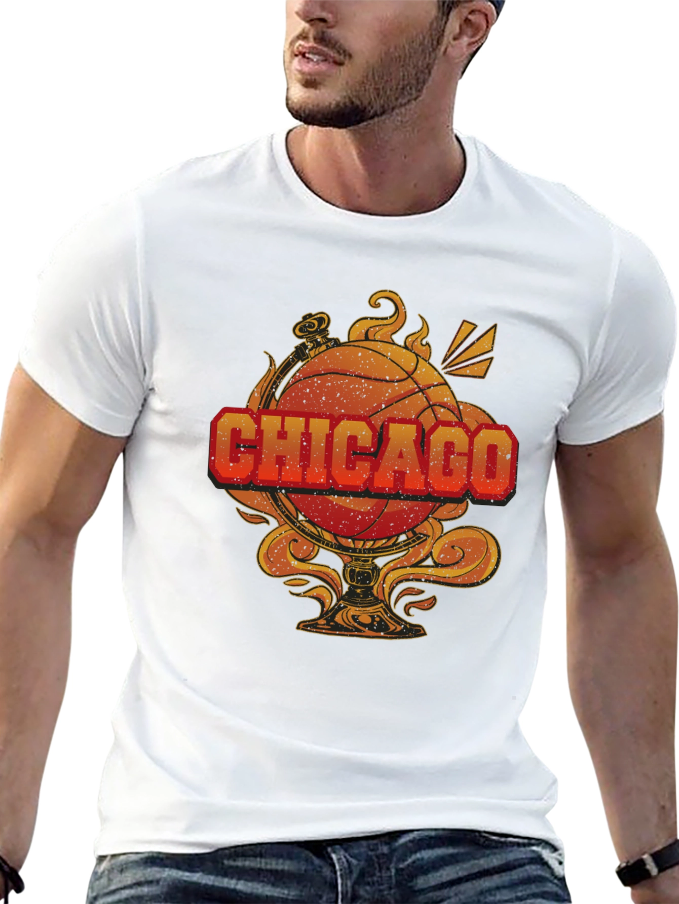Chicago Basketball Graphic Tee - Mens Black T-Shirt