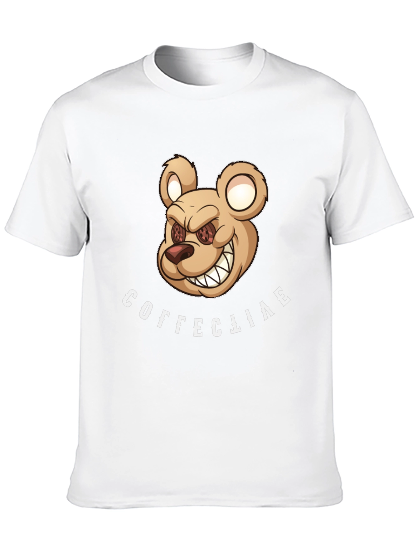 Mens Black T-Shirt with Bear Graphic