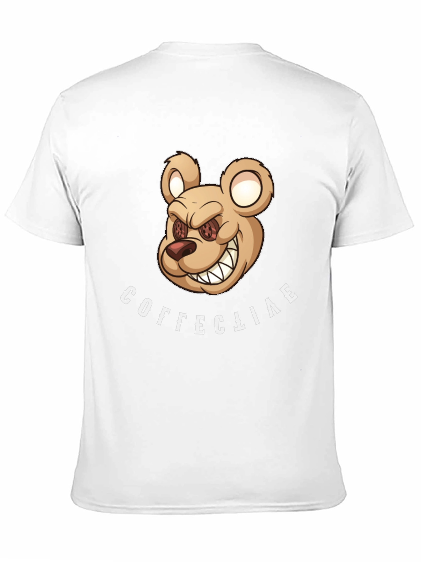 Mens Black T-Shirt with Bear Graphic