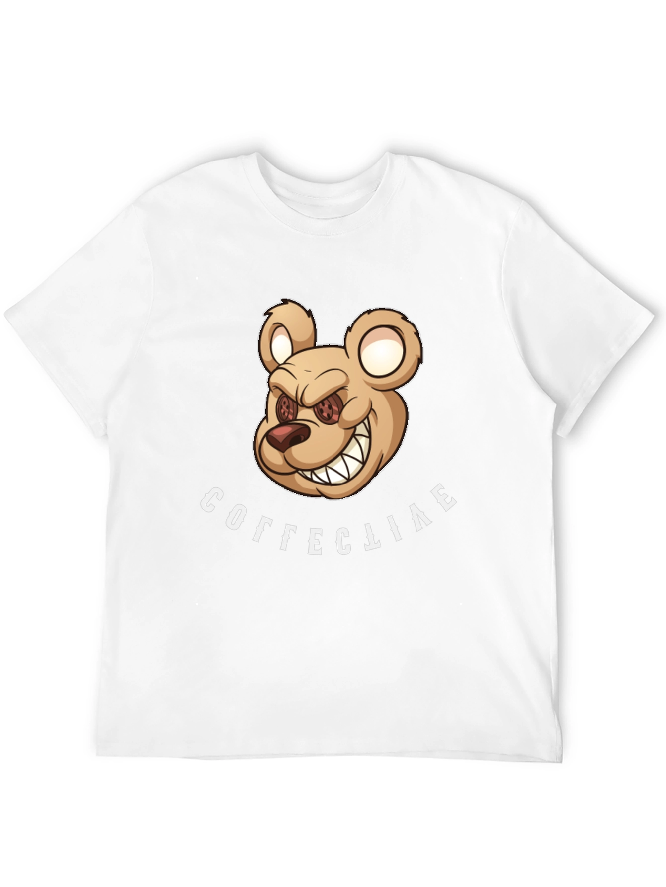 Mens Black T-Shirt with Bear Graphic