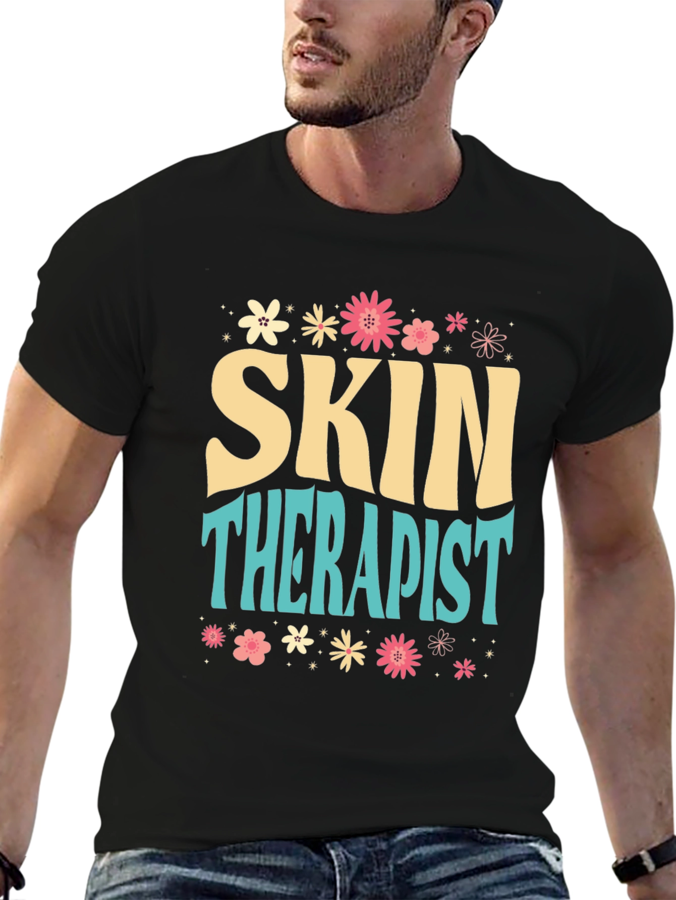 Skin Therapist Floral Graphic Tee