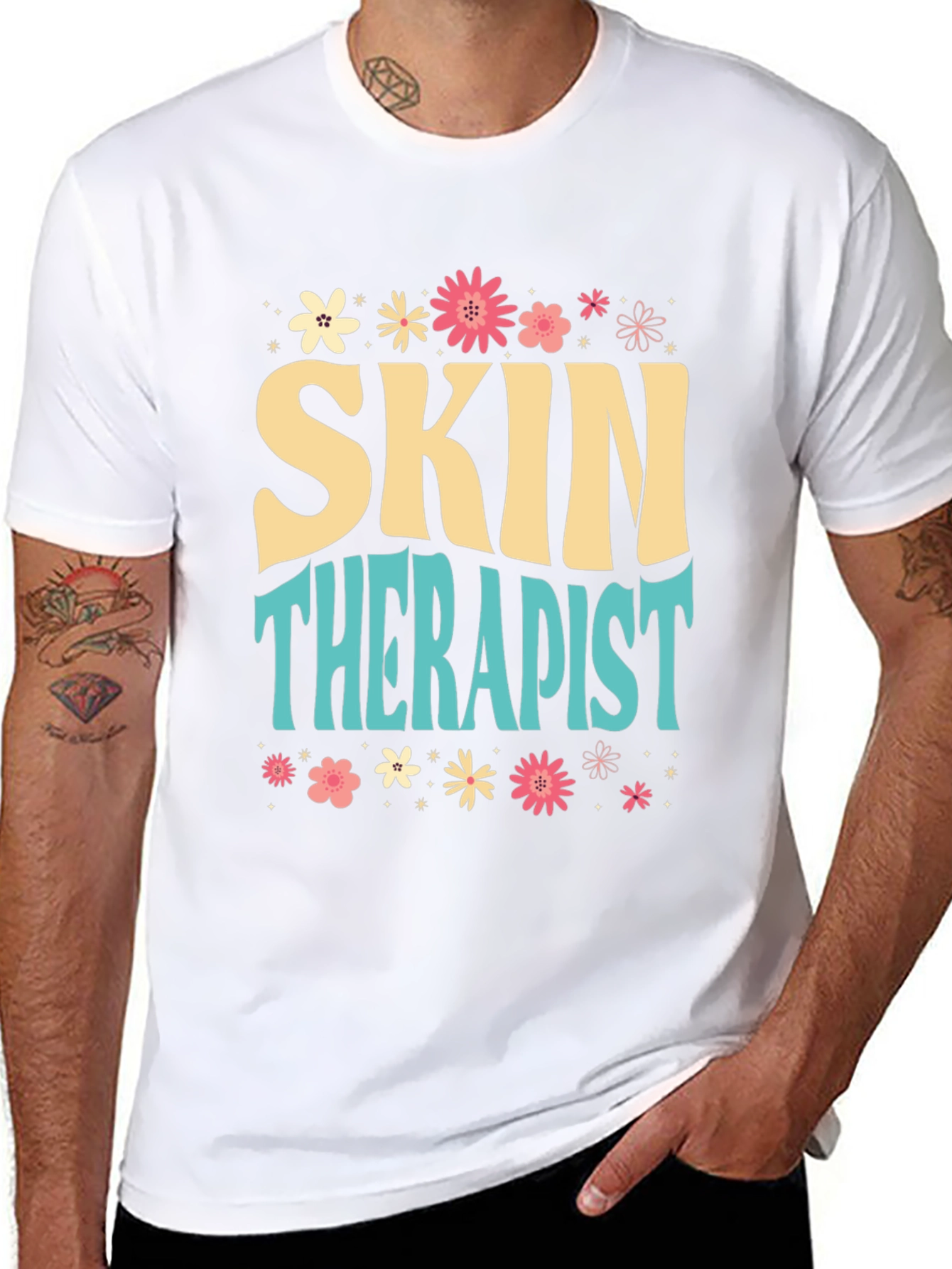 Skin Therapist Floral Graphic Tee
