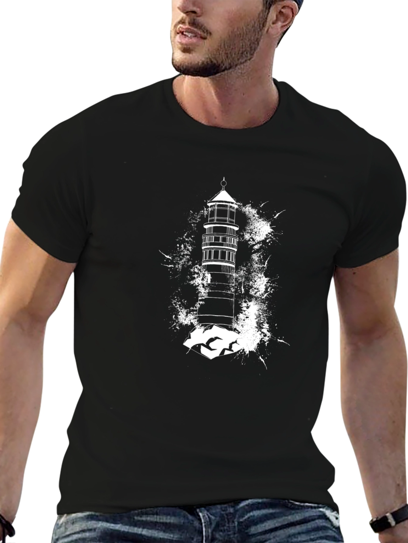 Lighthouse Graphic Tee - Coastal Style Shirt