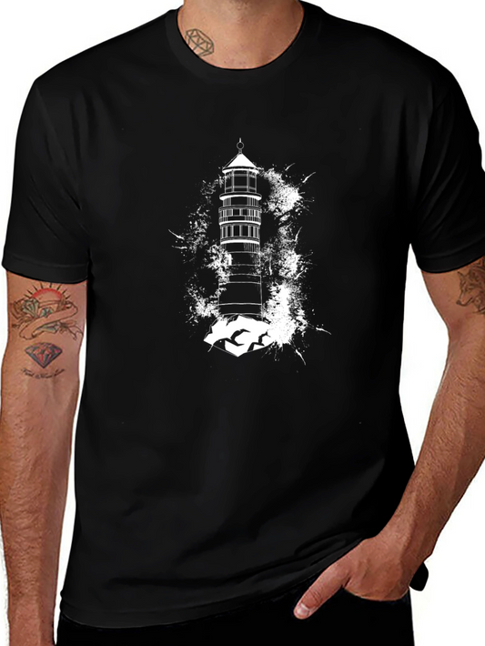 Lighthouse Graphic Tee - Coastal Style Shirt