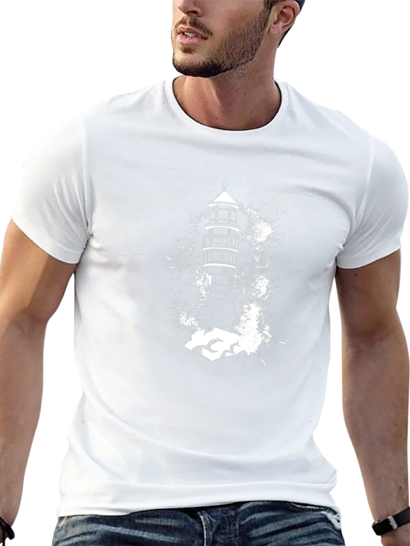 Lighthouse Graphic Tee - Coastal Style Shirt