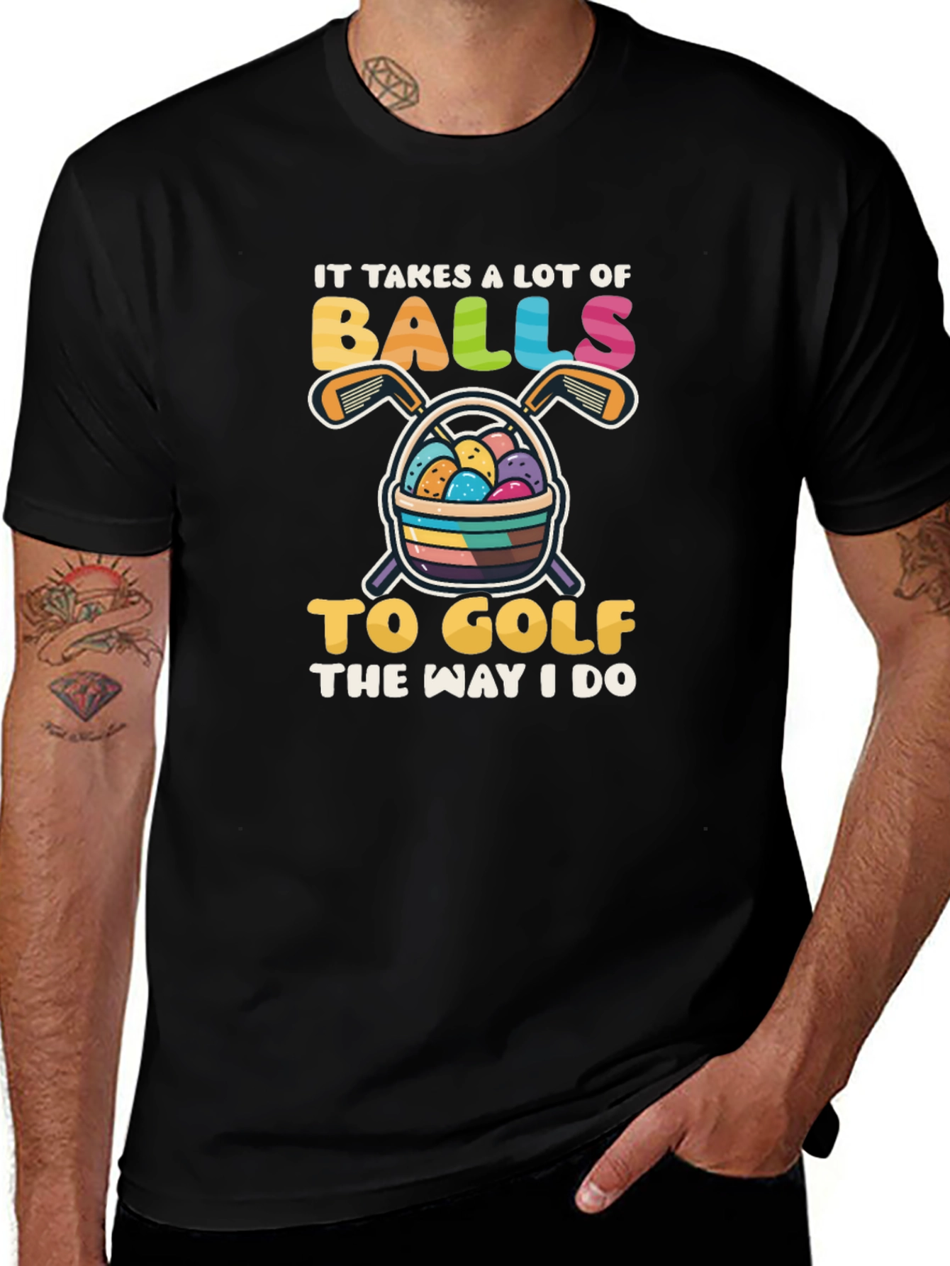 Funny Golf T-Shirt - It Takes Balls to Golf