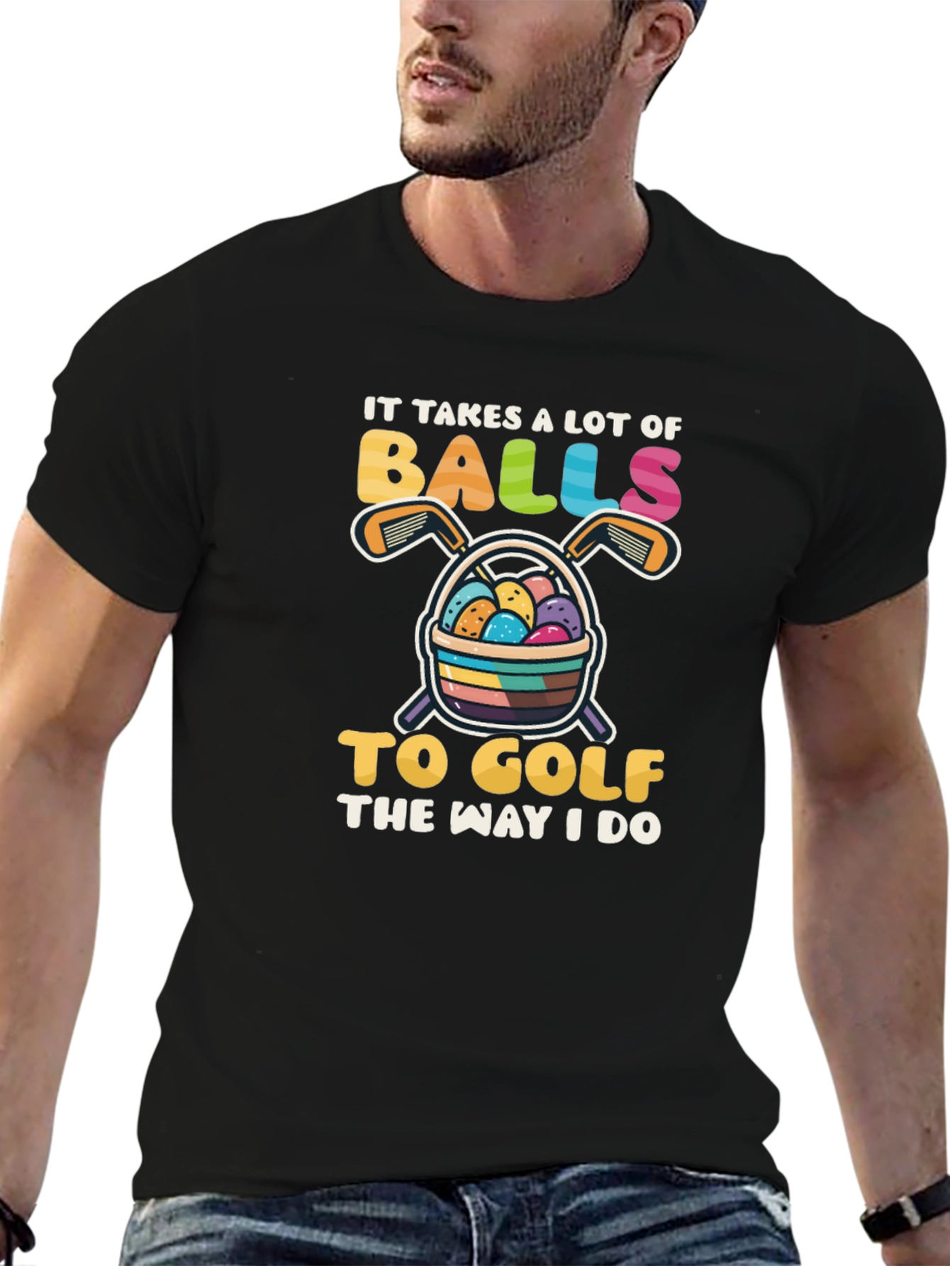 Funny Golf T-Shirt - It Takes Balls to Golf