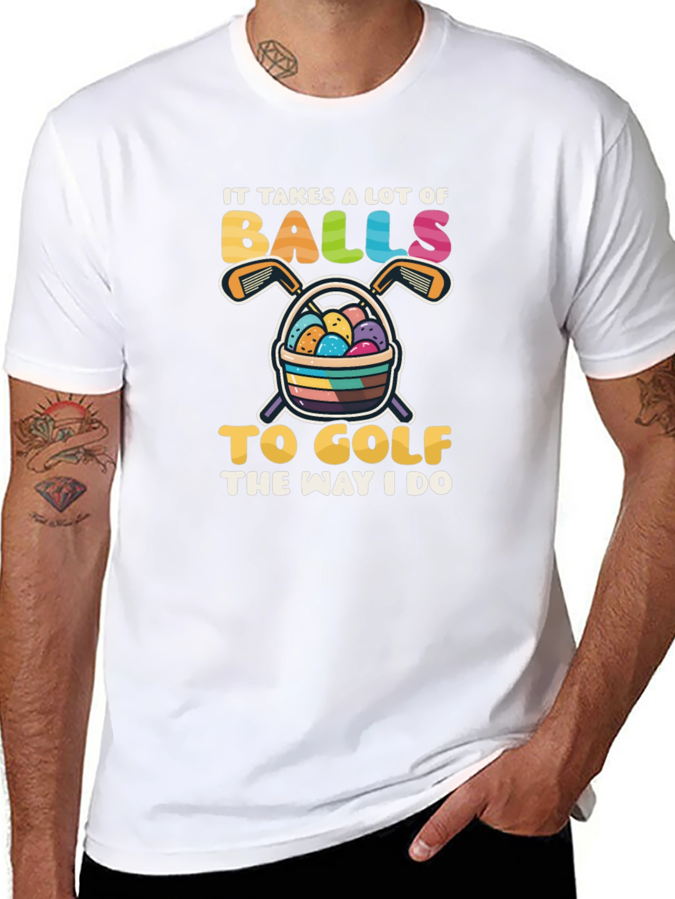Funny Golf T-Shirt - It Takes Balls to Golf