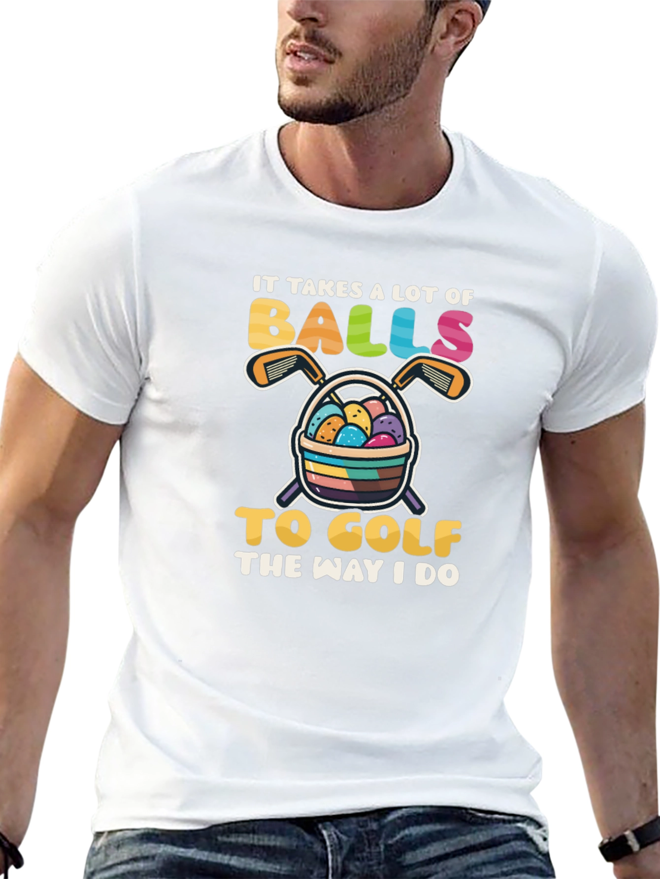 Funny Golf T-Shirt - It Takes Balls to Golf