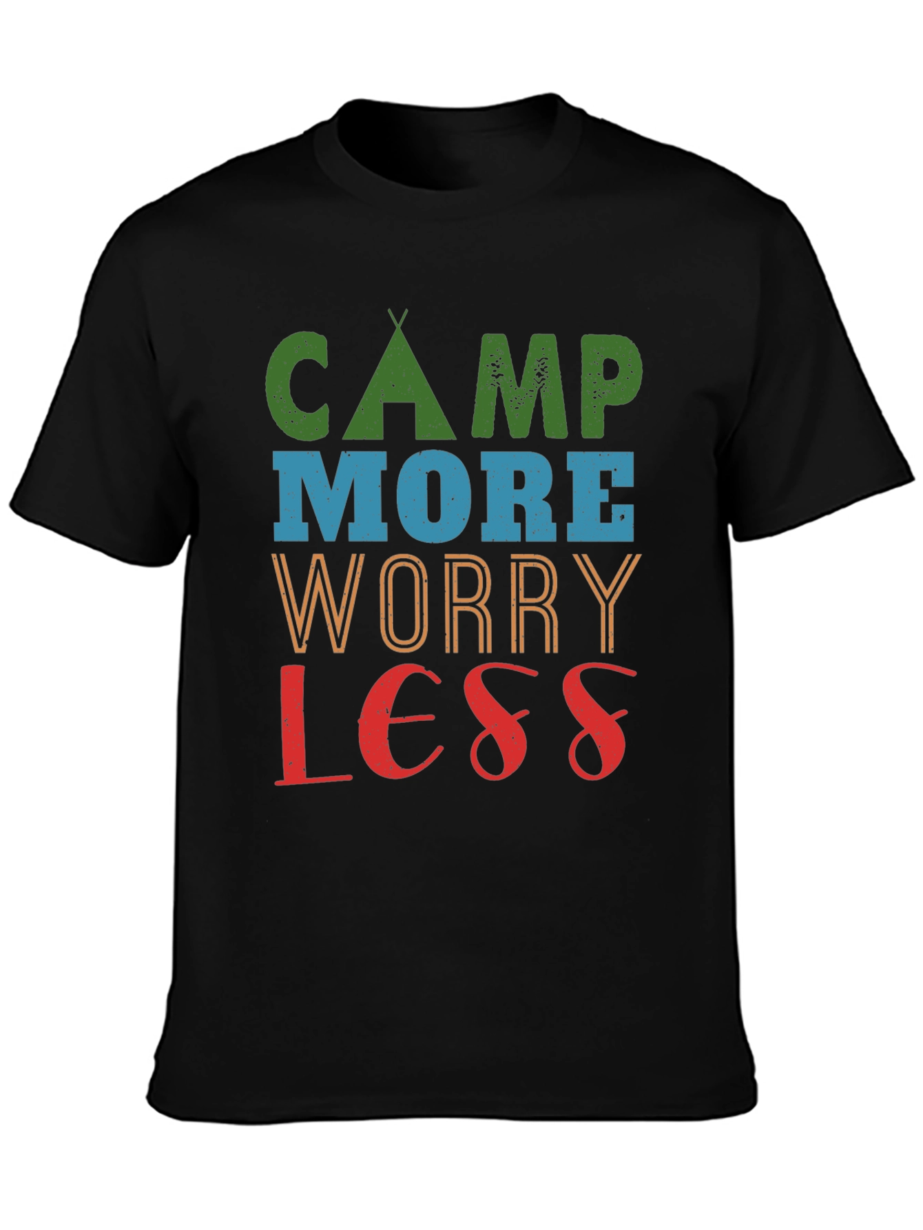 Camp More Worry Less Graphic T-Shirt