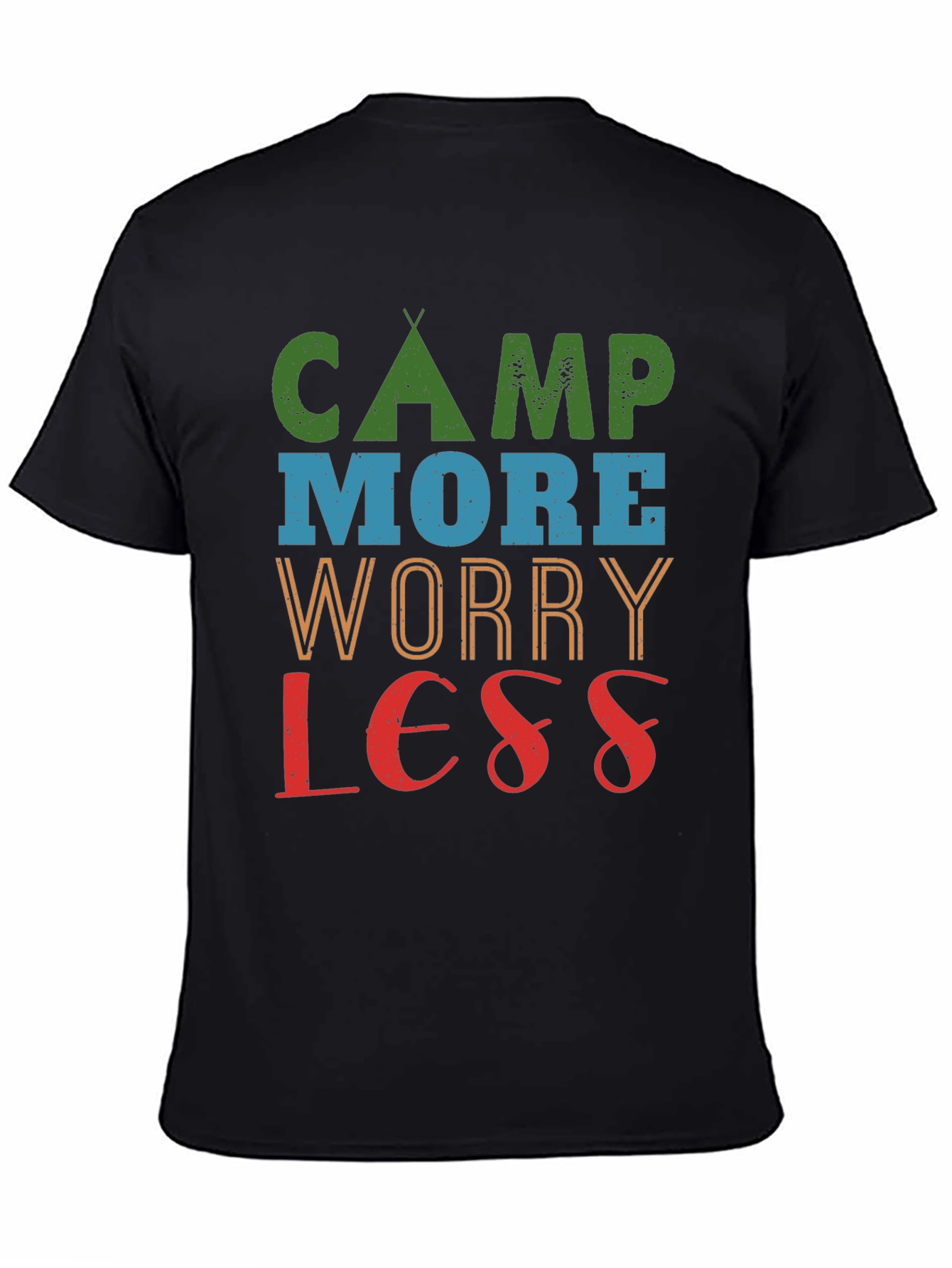Camp More Worry Less Graphic T-Shirt