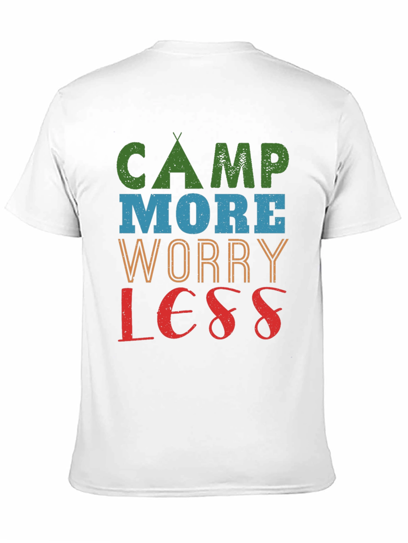 Camp More Worry Less Graphic T-Shirt