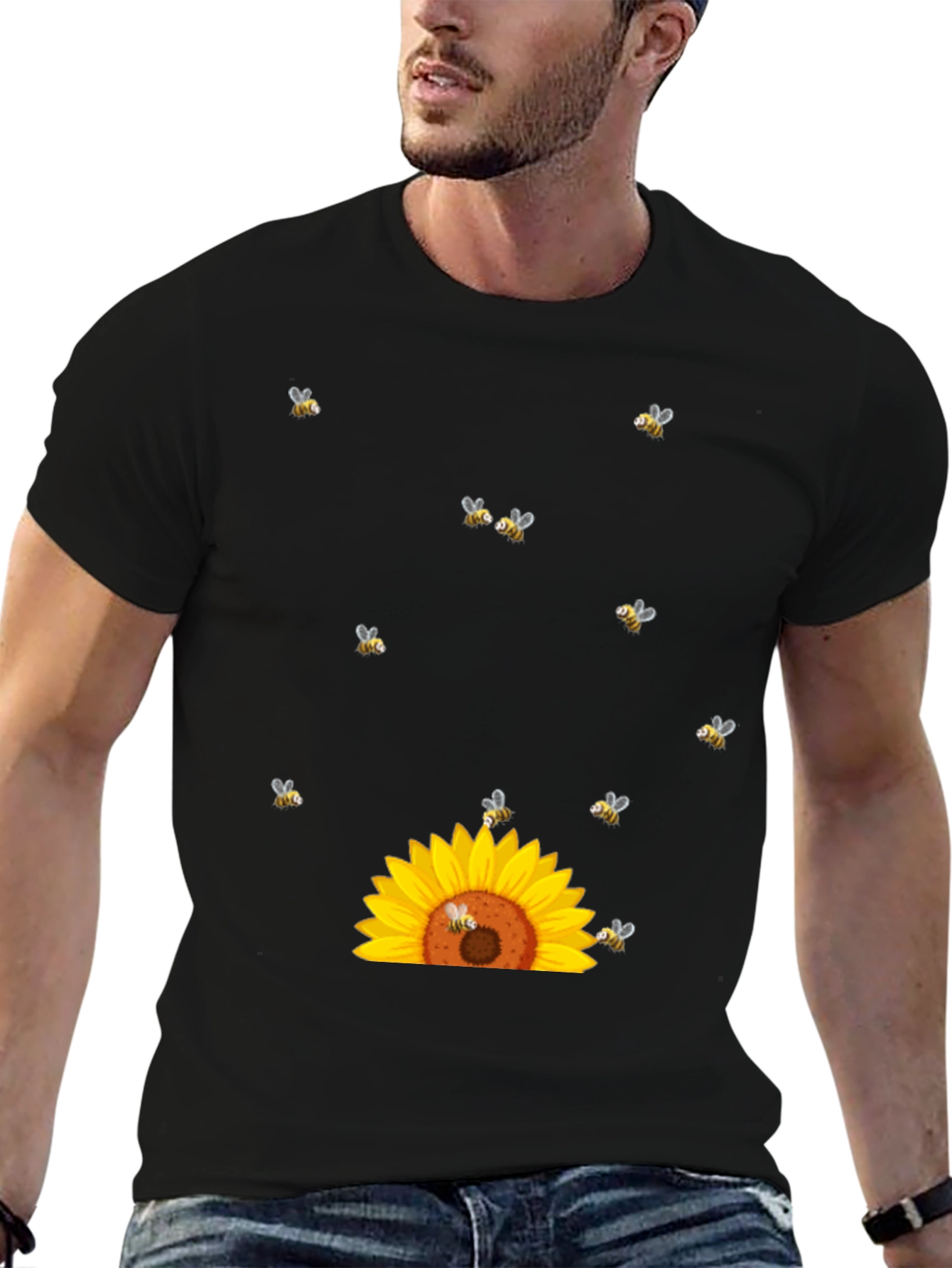 Sunflower & Bees Graphic Tee
