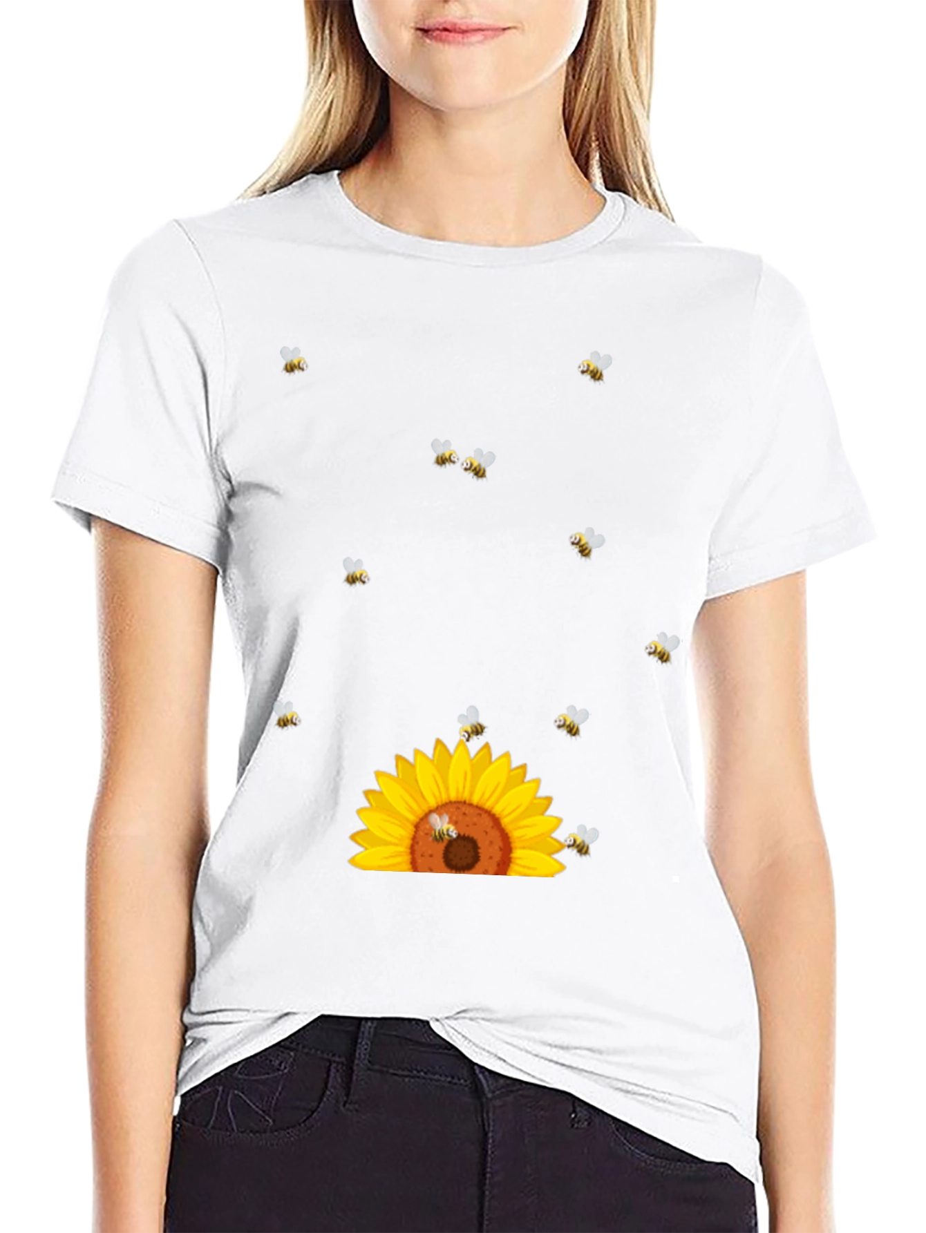 Sunflower & Bees Graphic Tee