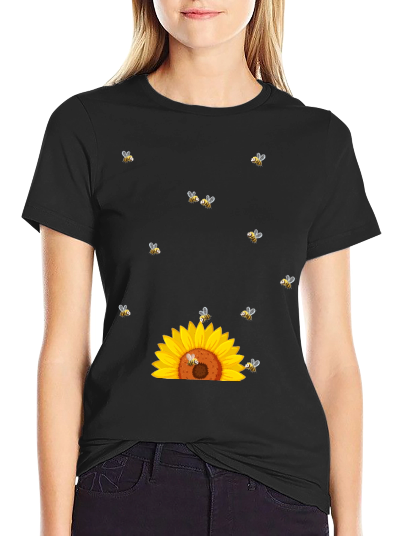 Sunflower & Bees Graphic Tee