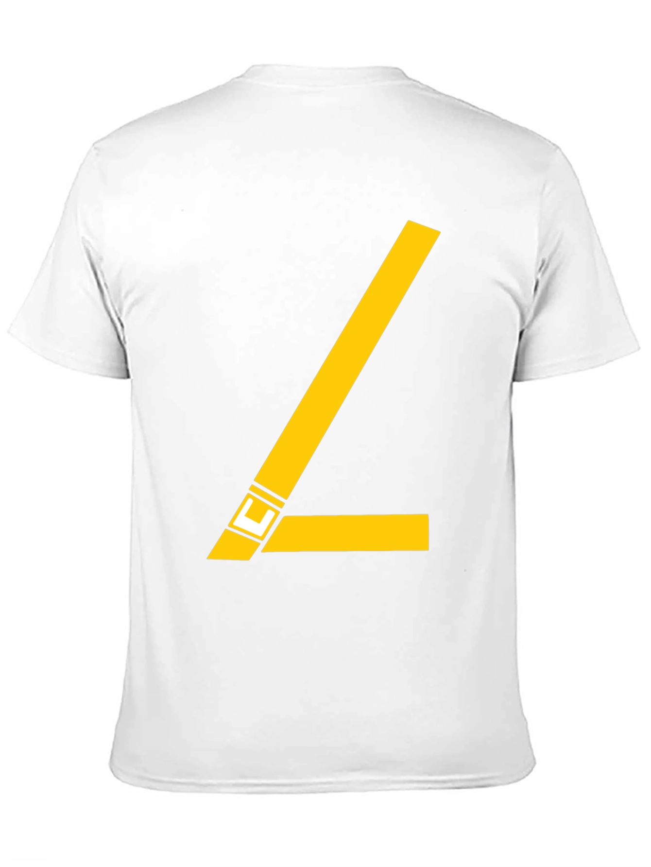Stylish Black Tee with Yellow Angle Design
