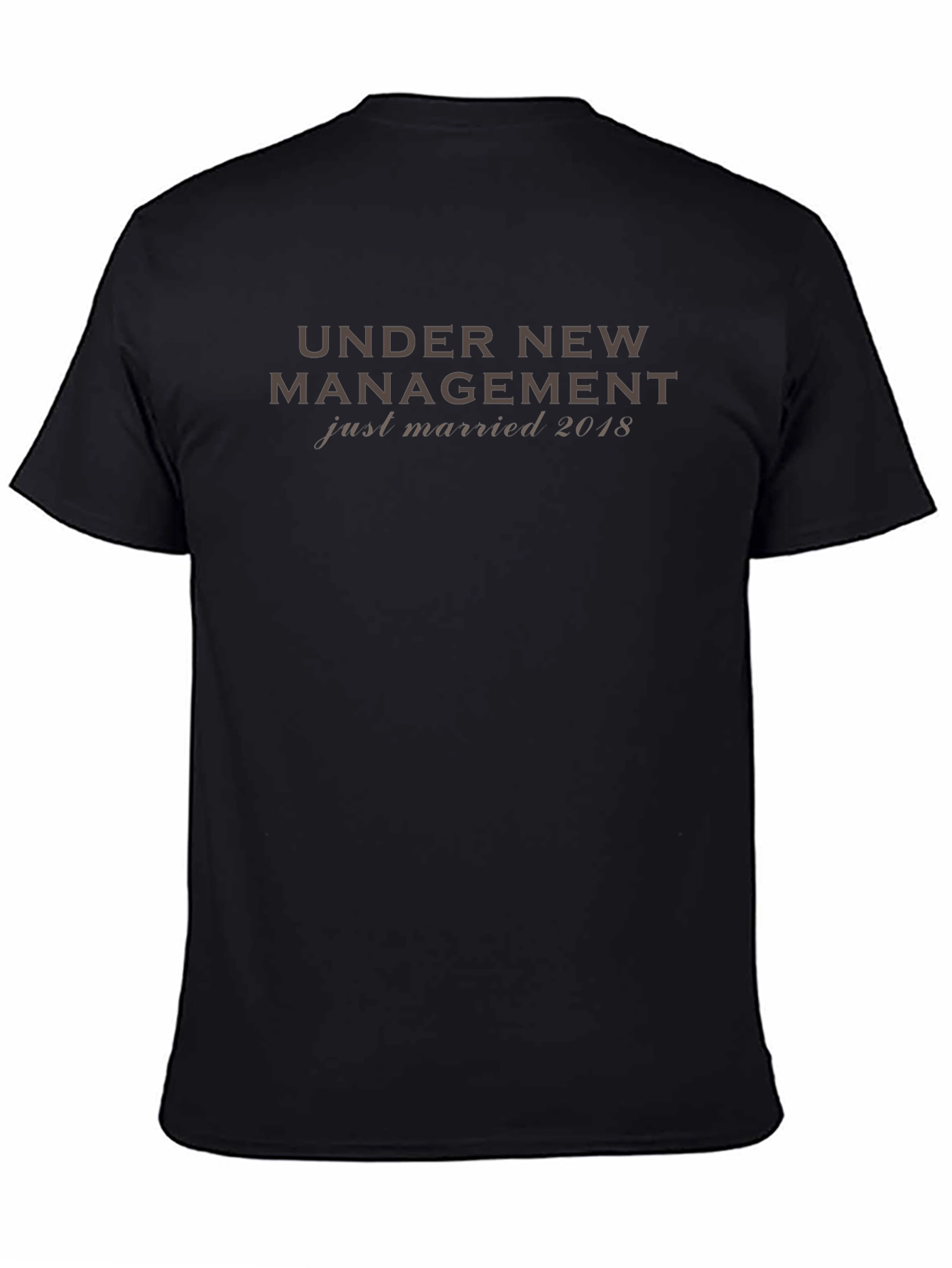 Under New Management Just Married 2018 Black T-Shirt
