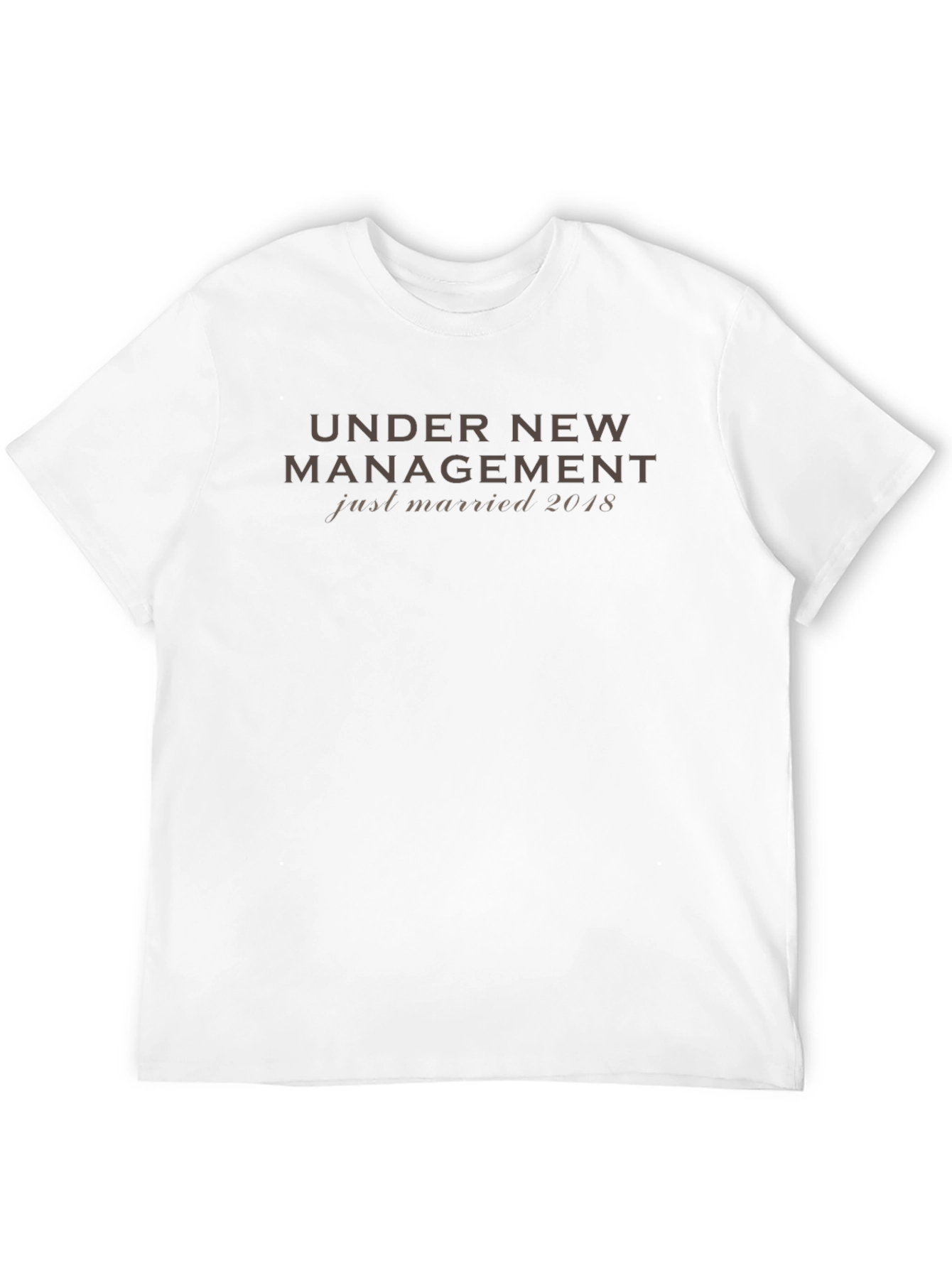 Under New Management Just Married 2018 Black T-Shirt