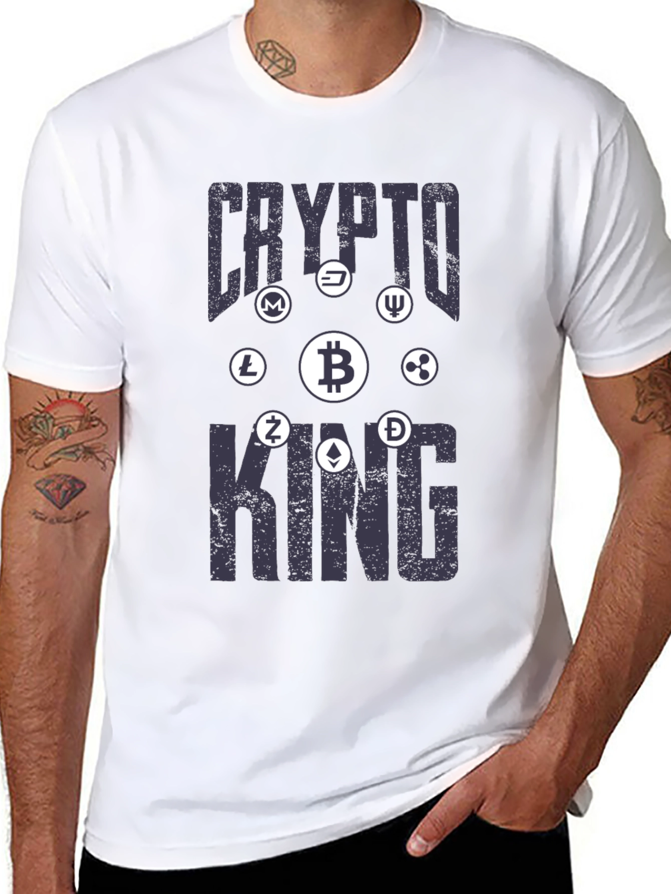 Crypto King T-Shirt - Bitcoin & Altcoin Design