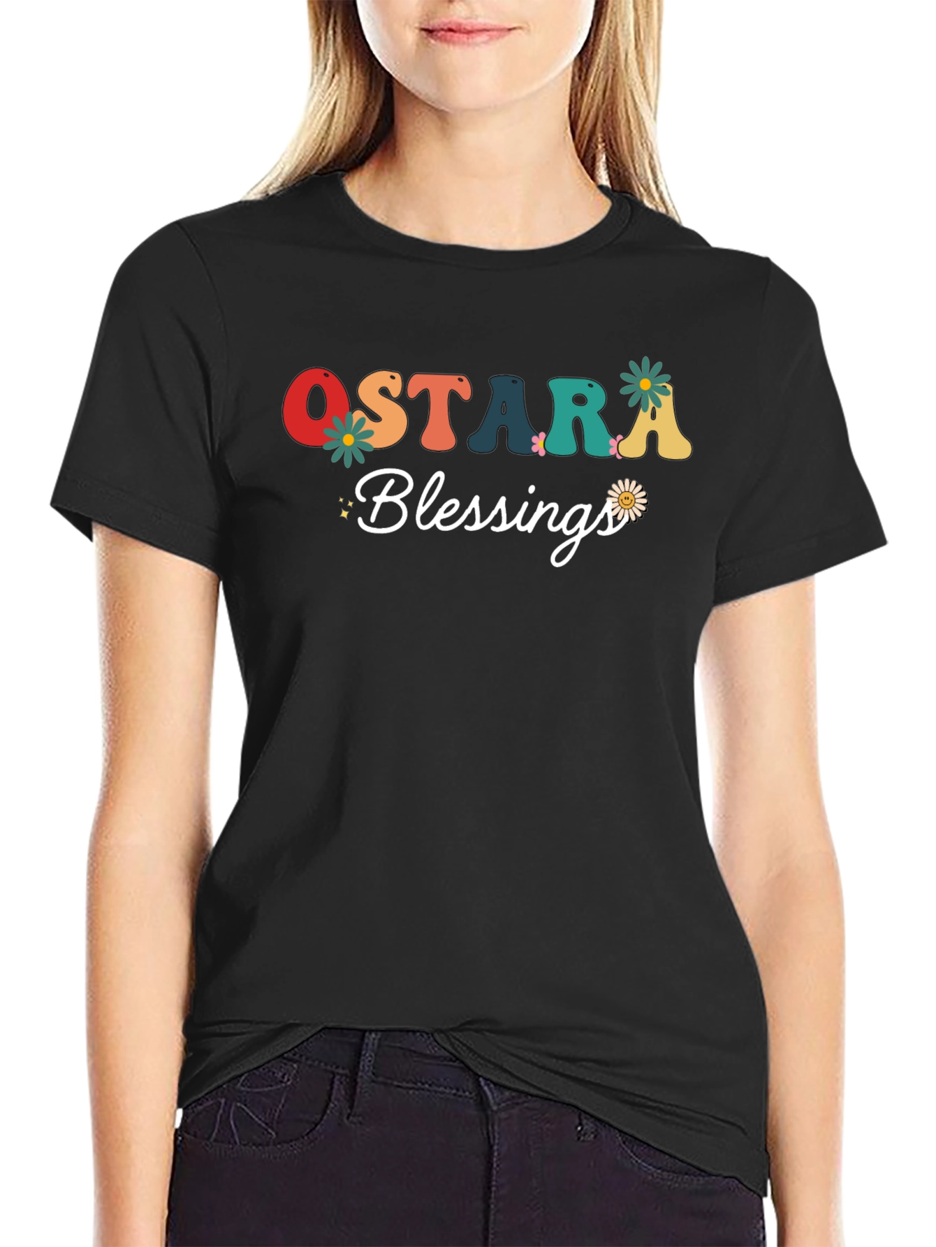 Ostara Blessings Black T-Shirt