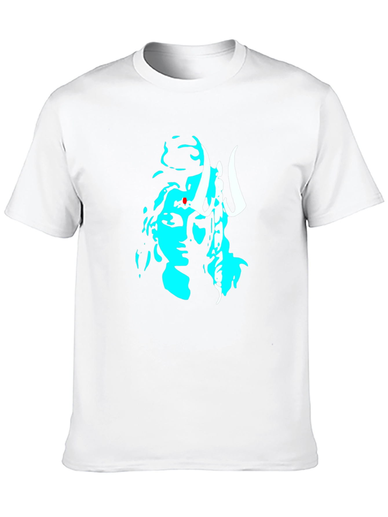 Black Graphic Tee with Shiva Design