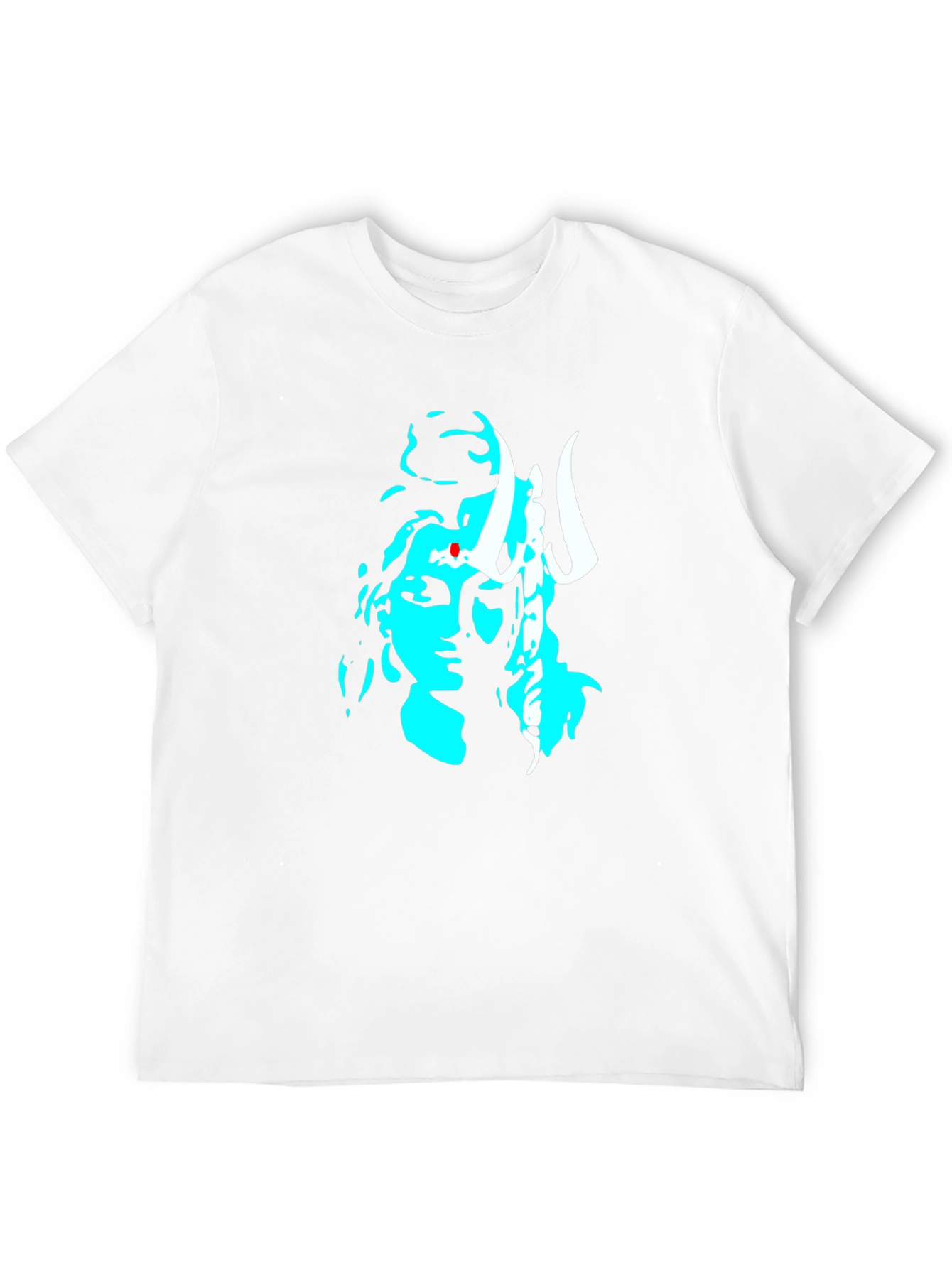Black Graphic Tee with Shiva Design