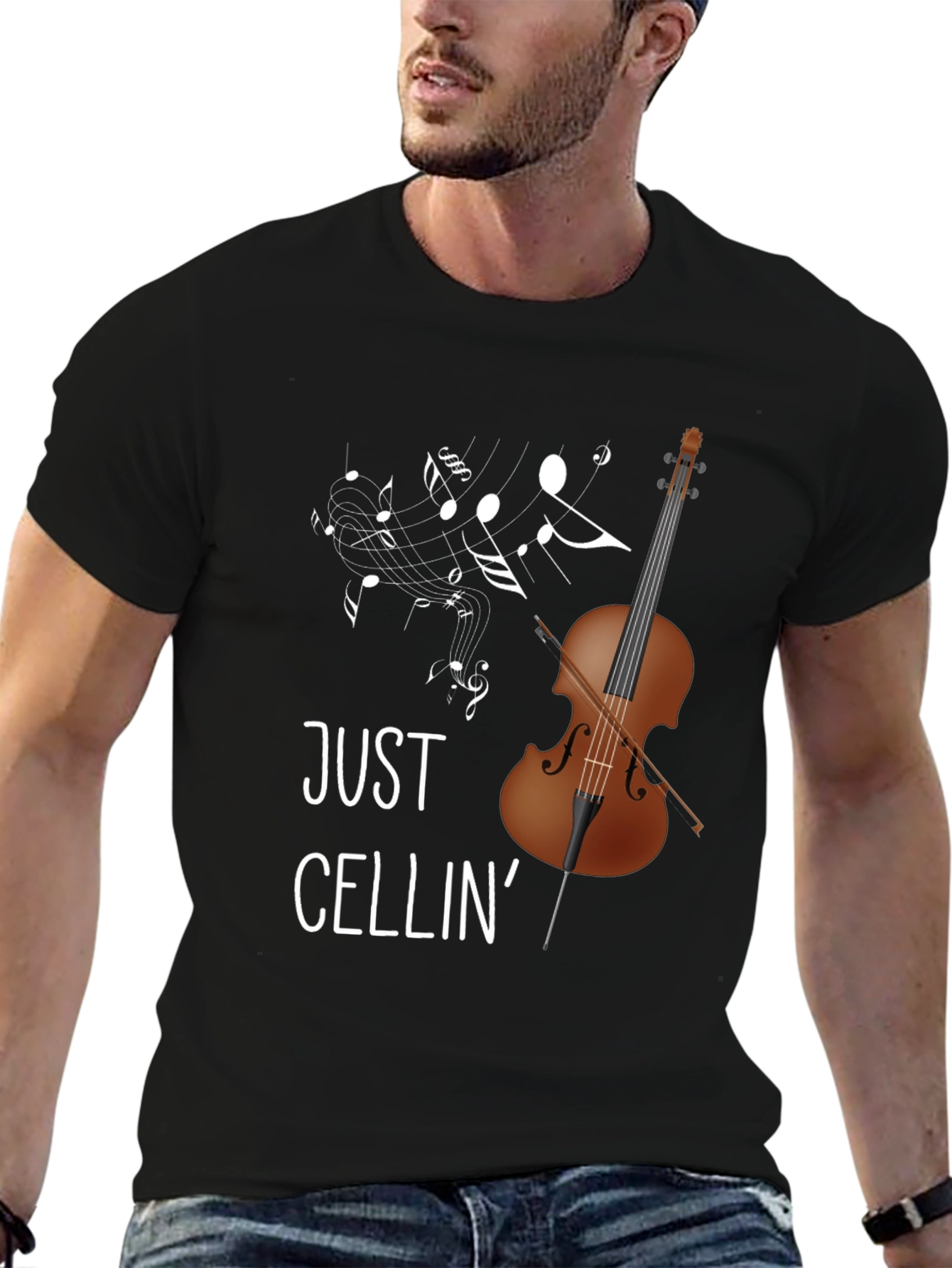 Just Cellin Cello Graphic T-Shirt