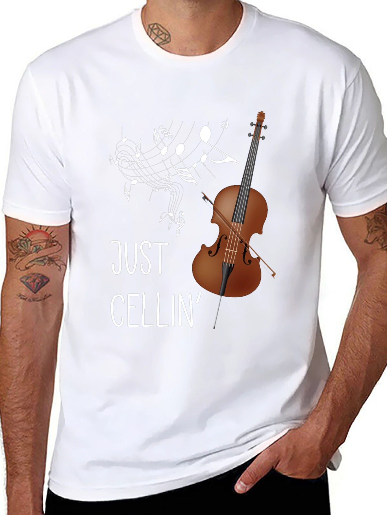 Just Cellin Cello Graphic T-Shirt