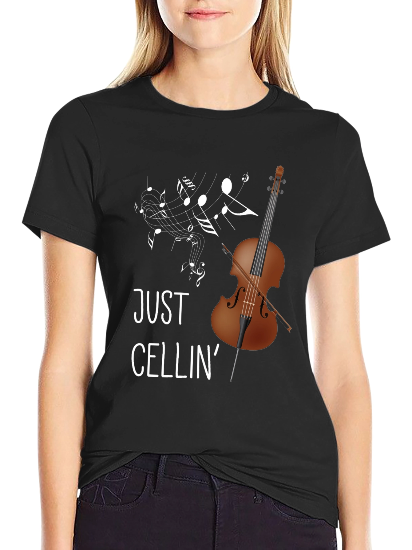 Just Cellin Cello Graphic T-Shirt