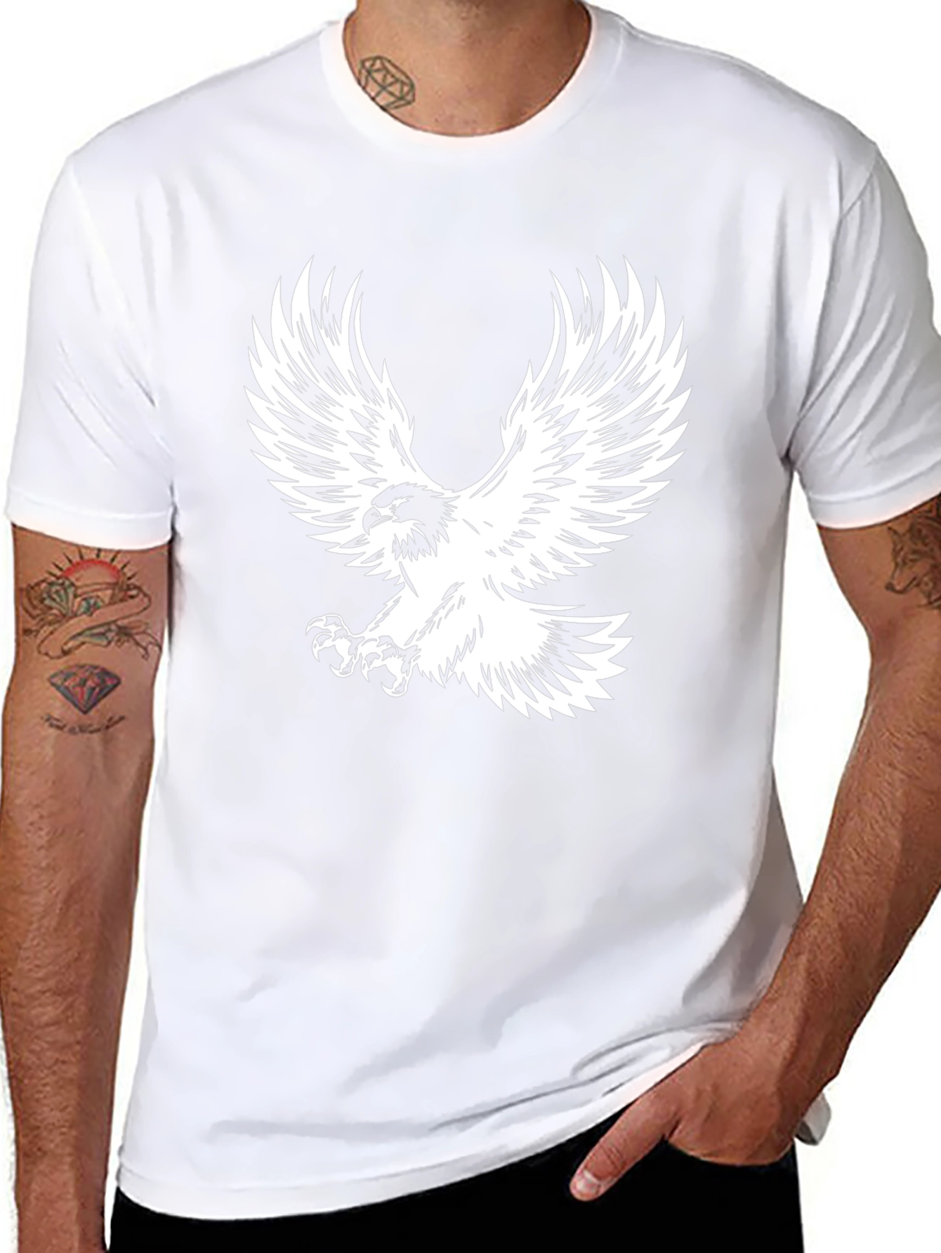 Black Eagle Print T-Shirt