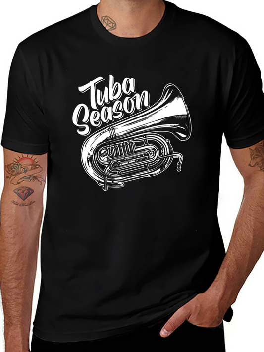 Tuba Season Black Graphic T-Shirt