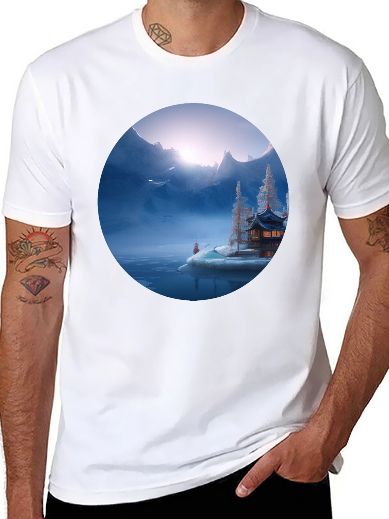 Mystic Mountain Graphic Tee - Black