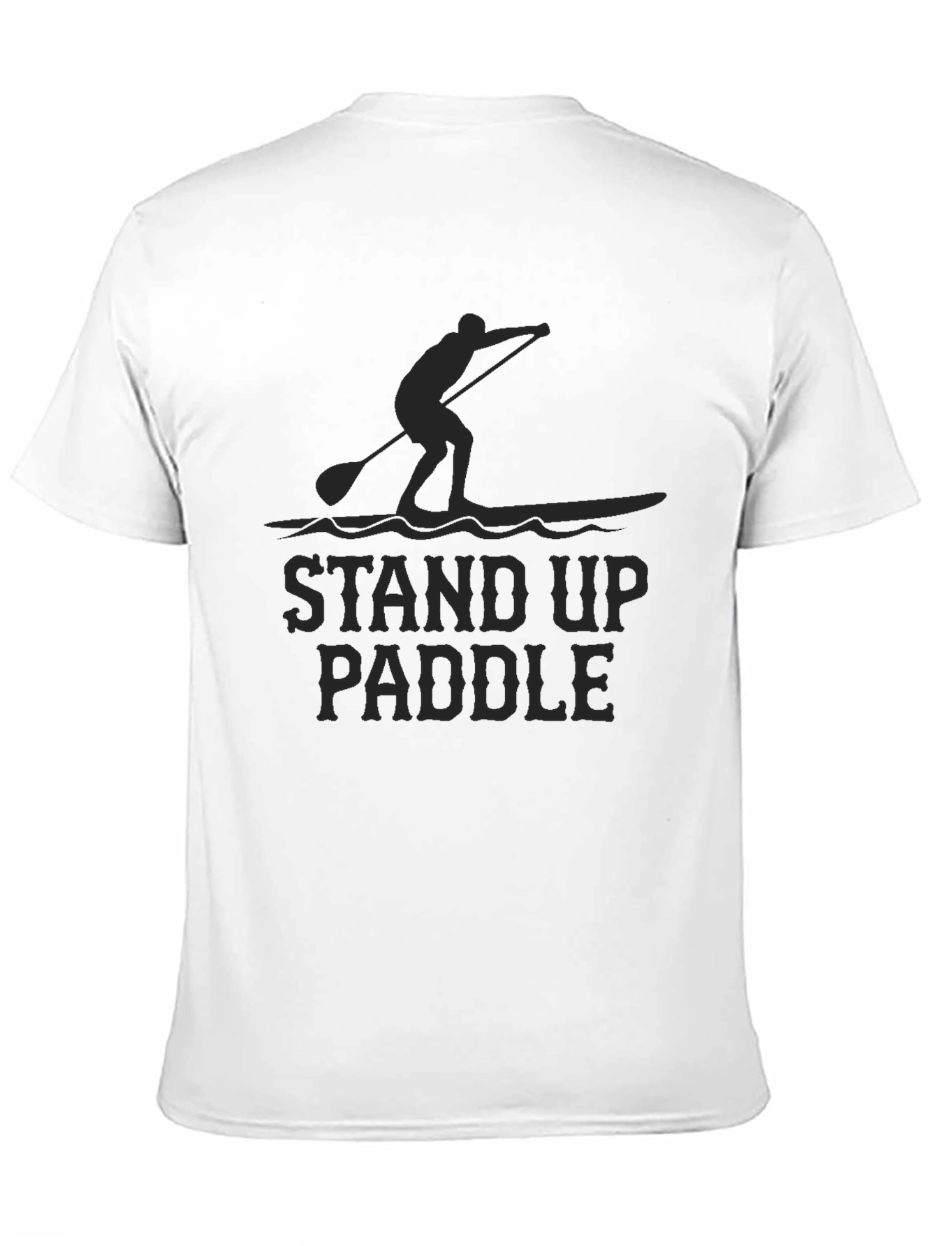 Stand Up Paddle T-Shirt - Black Graphic Tee