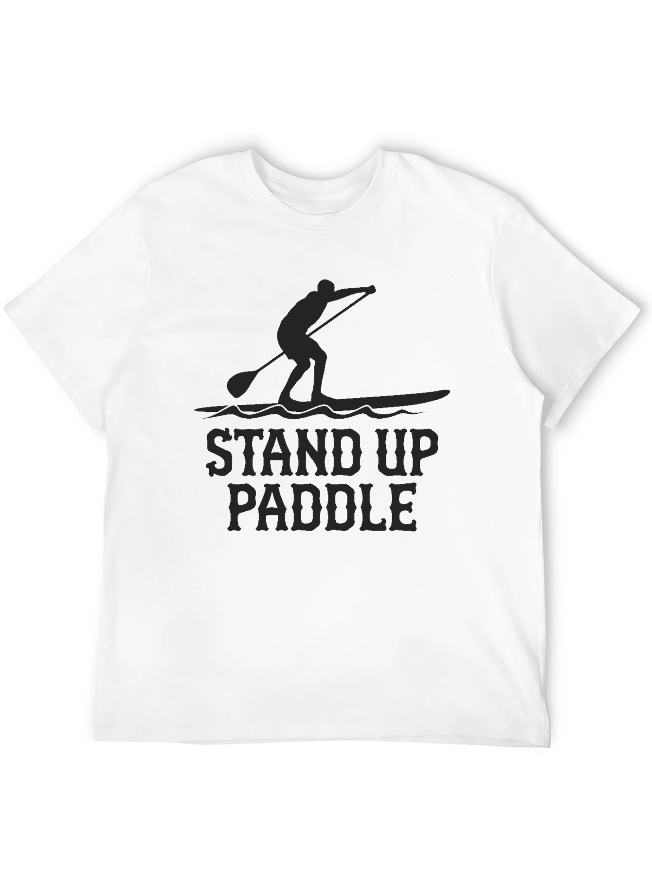 Stand Up Paddle T-Shirt - Black Graphic Tee