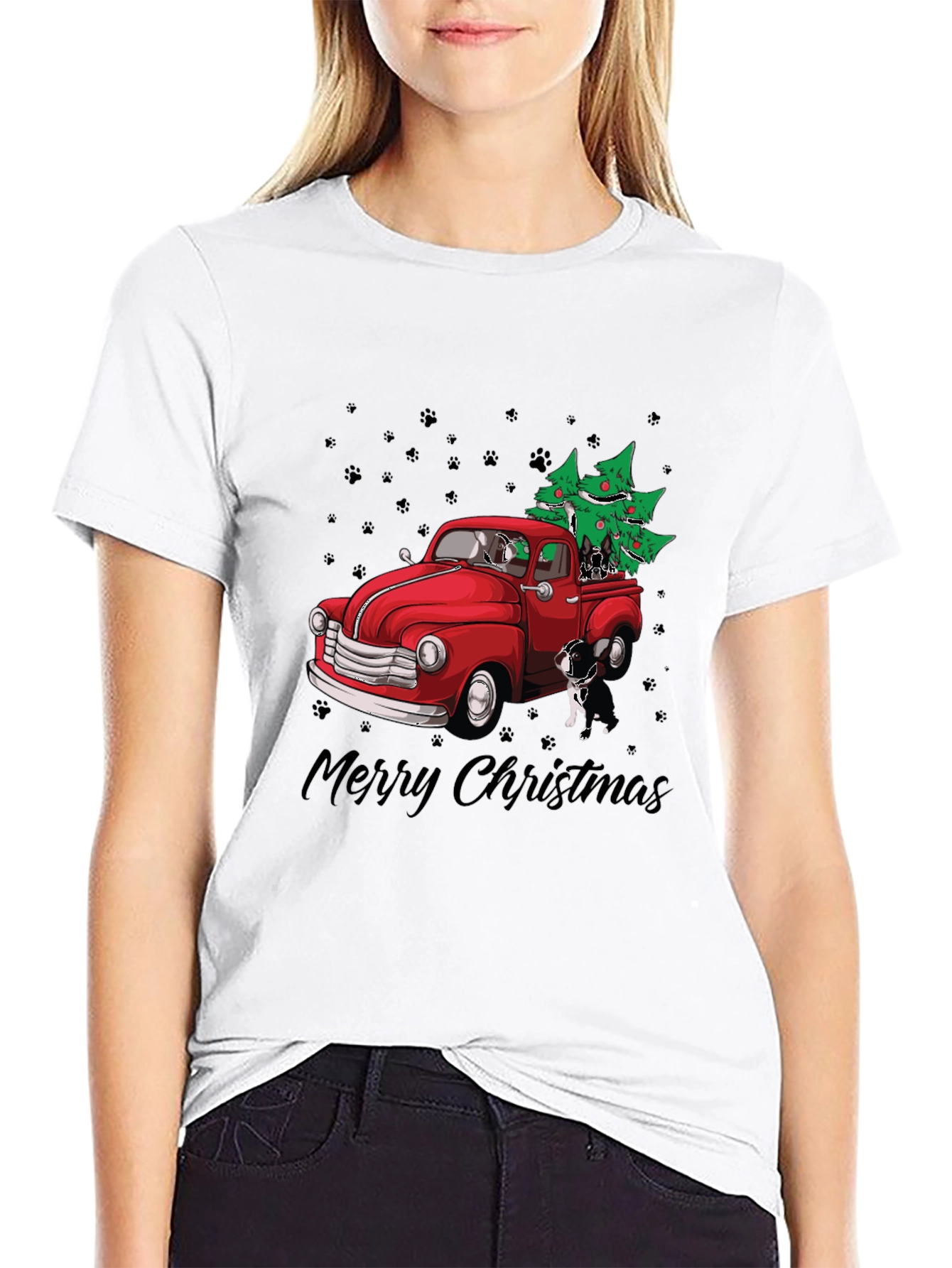 Dog Christmas Truck T-Shirt