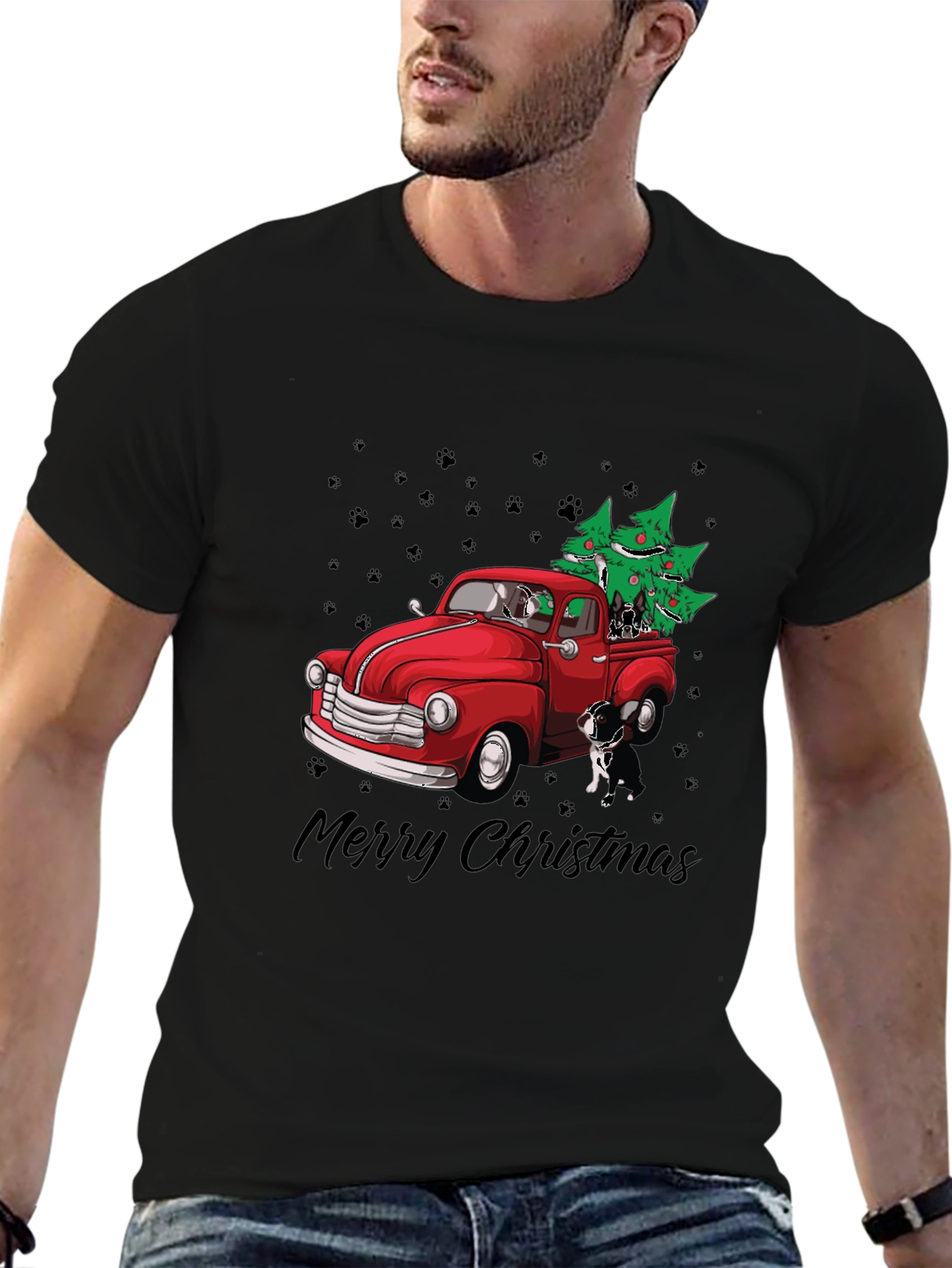 Dog Christmas Truck T-Shirt