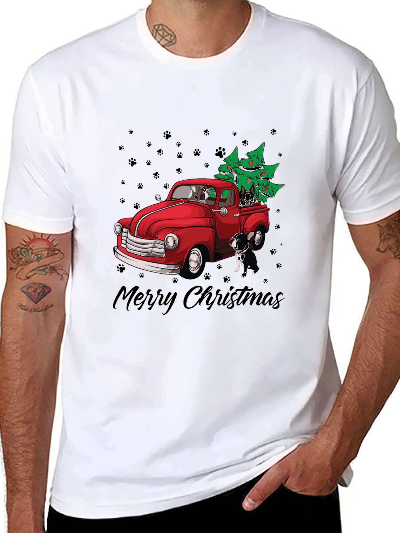 Dog Christmas Truck T-Shirt