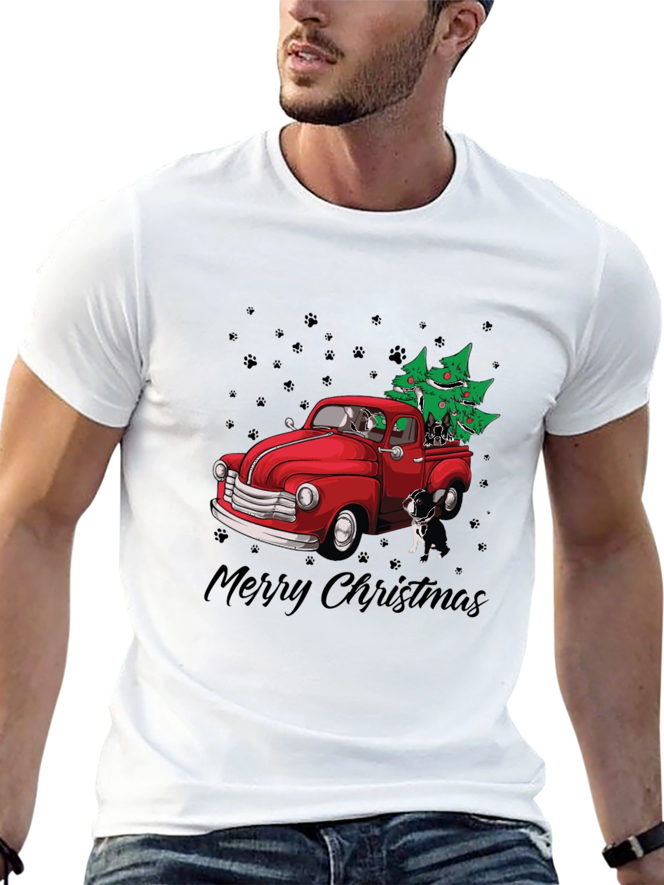 Dog Christmas Truck T-Shirt