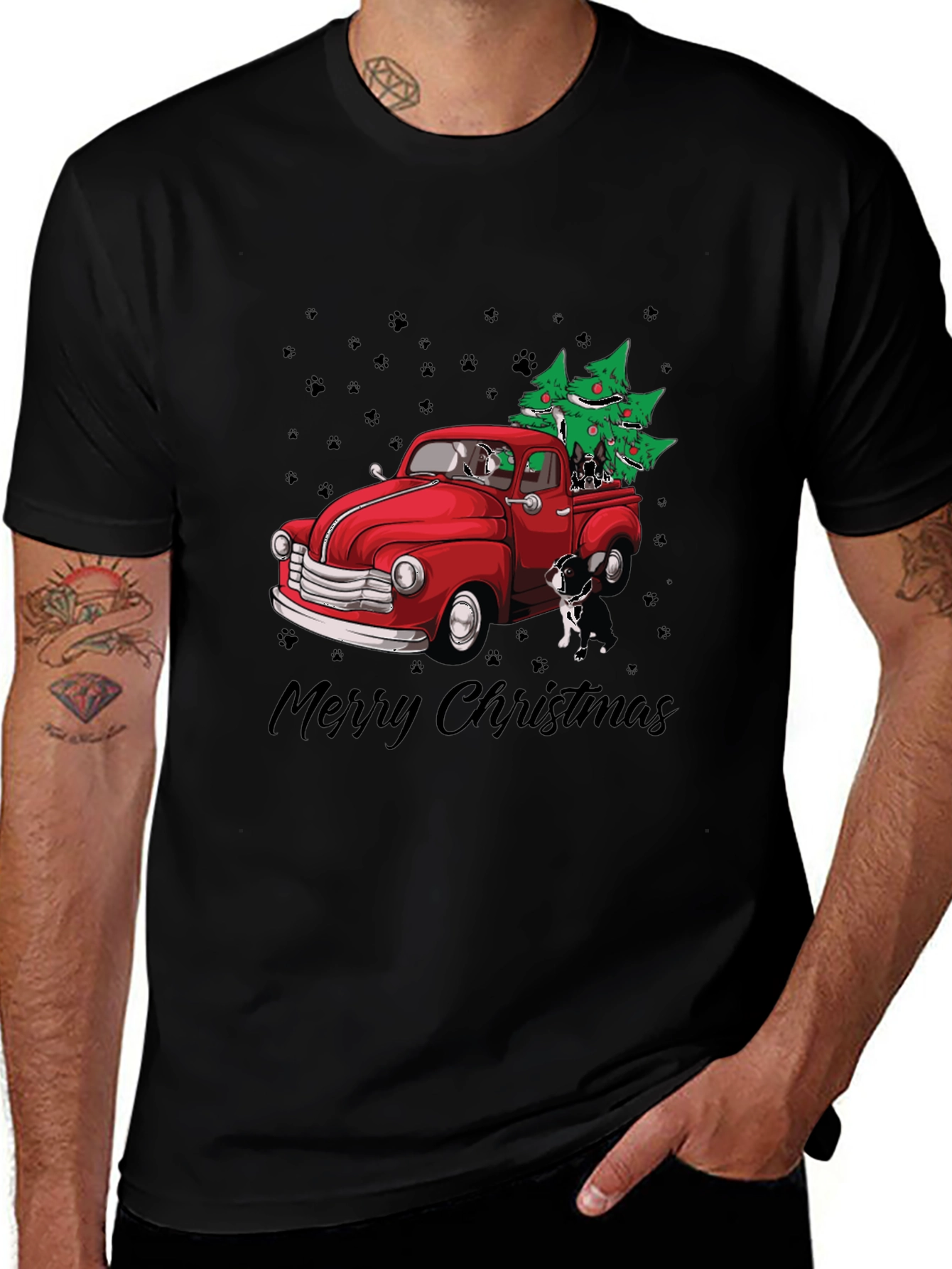 Dog Christmas Truck T-Shirt