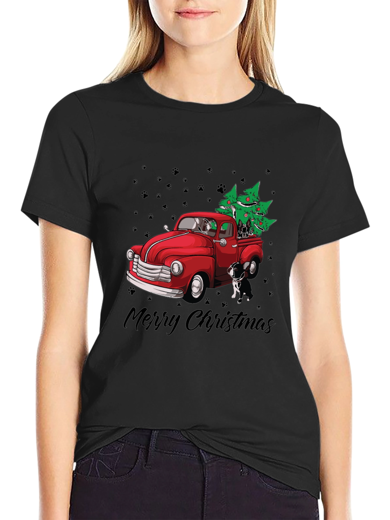 Dog Christmas Truck T-Shirt