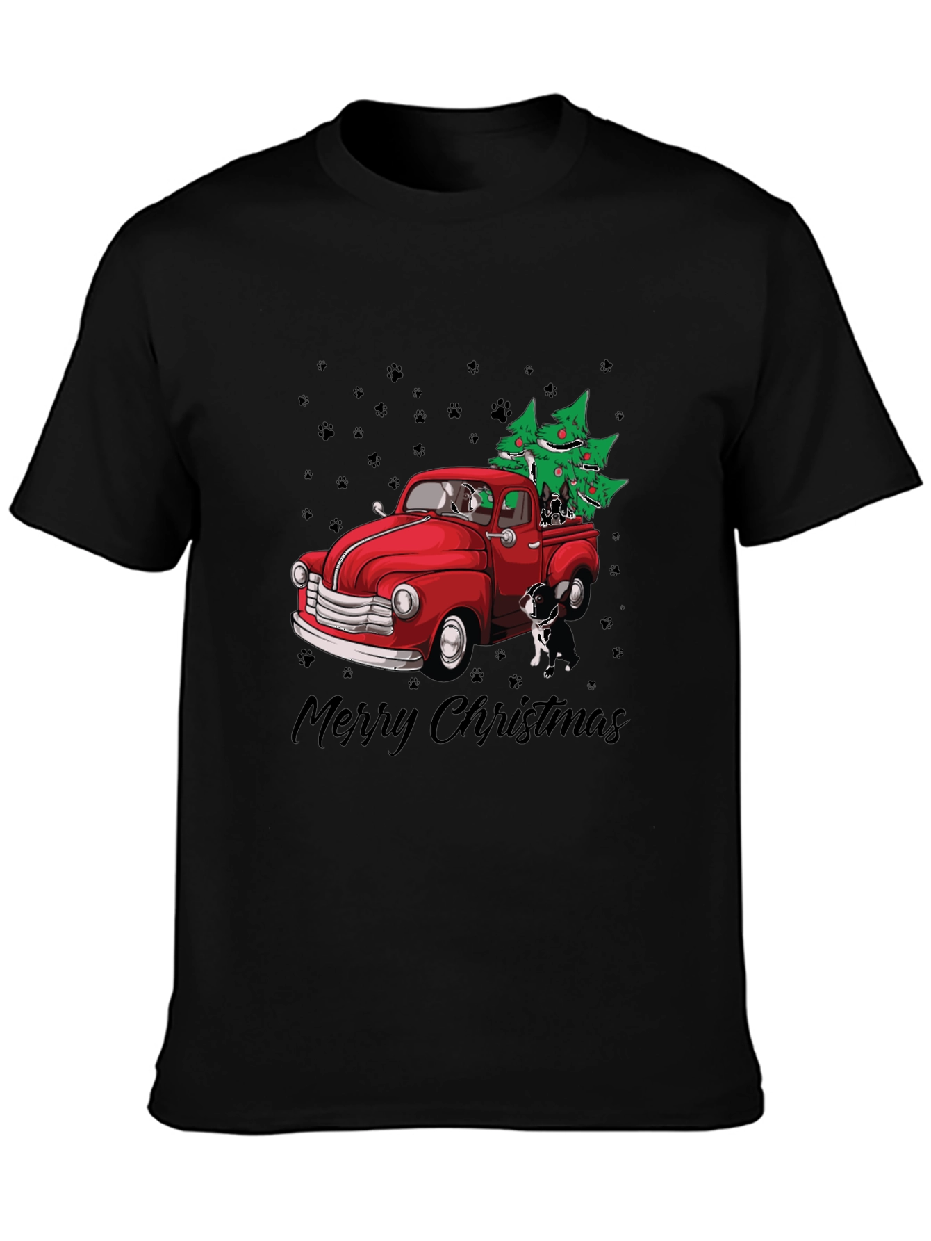 Dog Christmas Truck T-Shirt