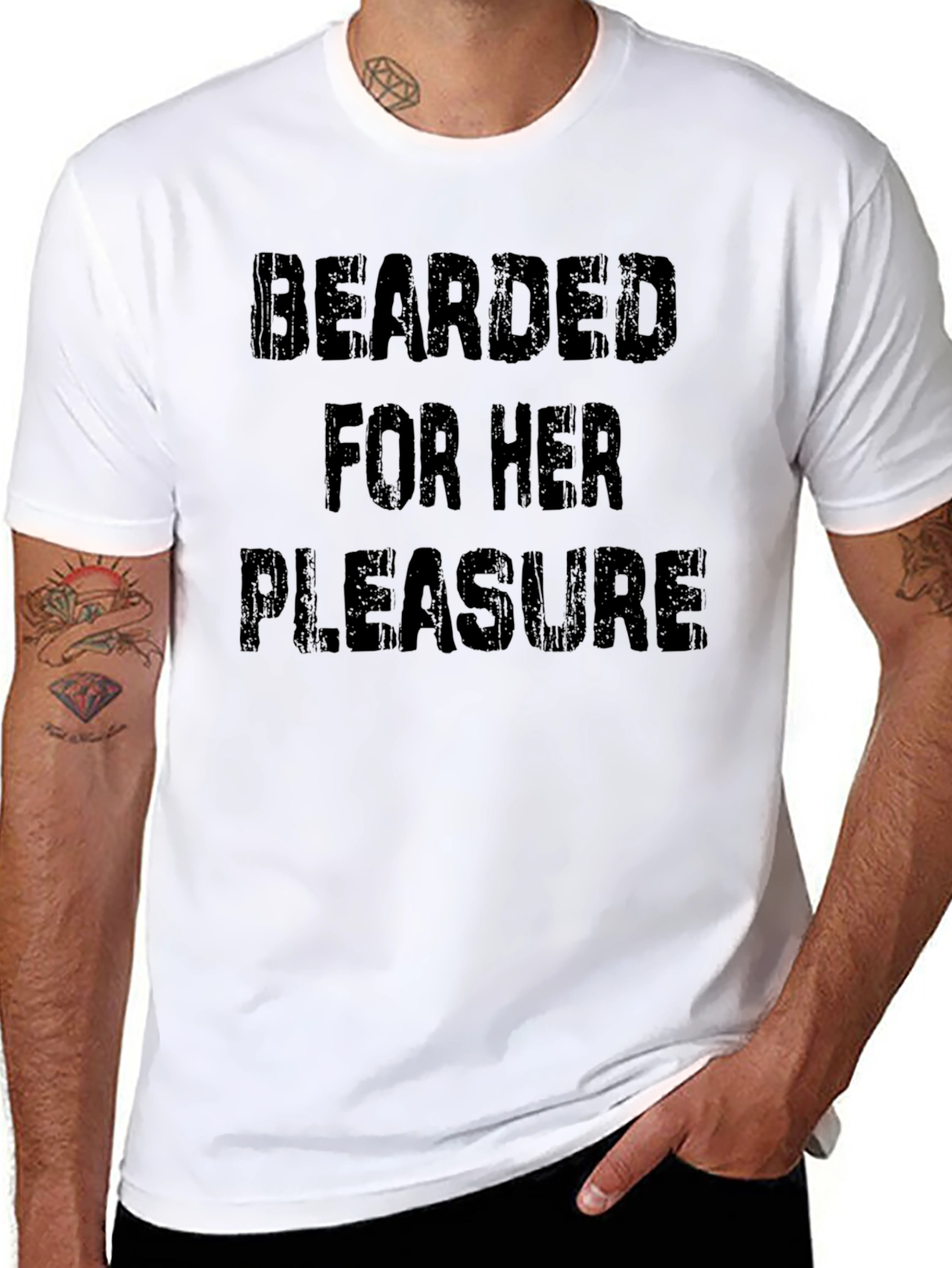 Bearded for Her Pleasure Black T-Shirt