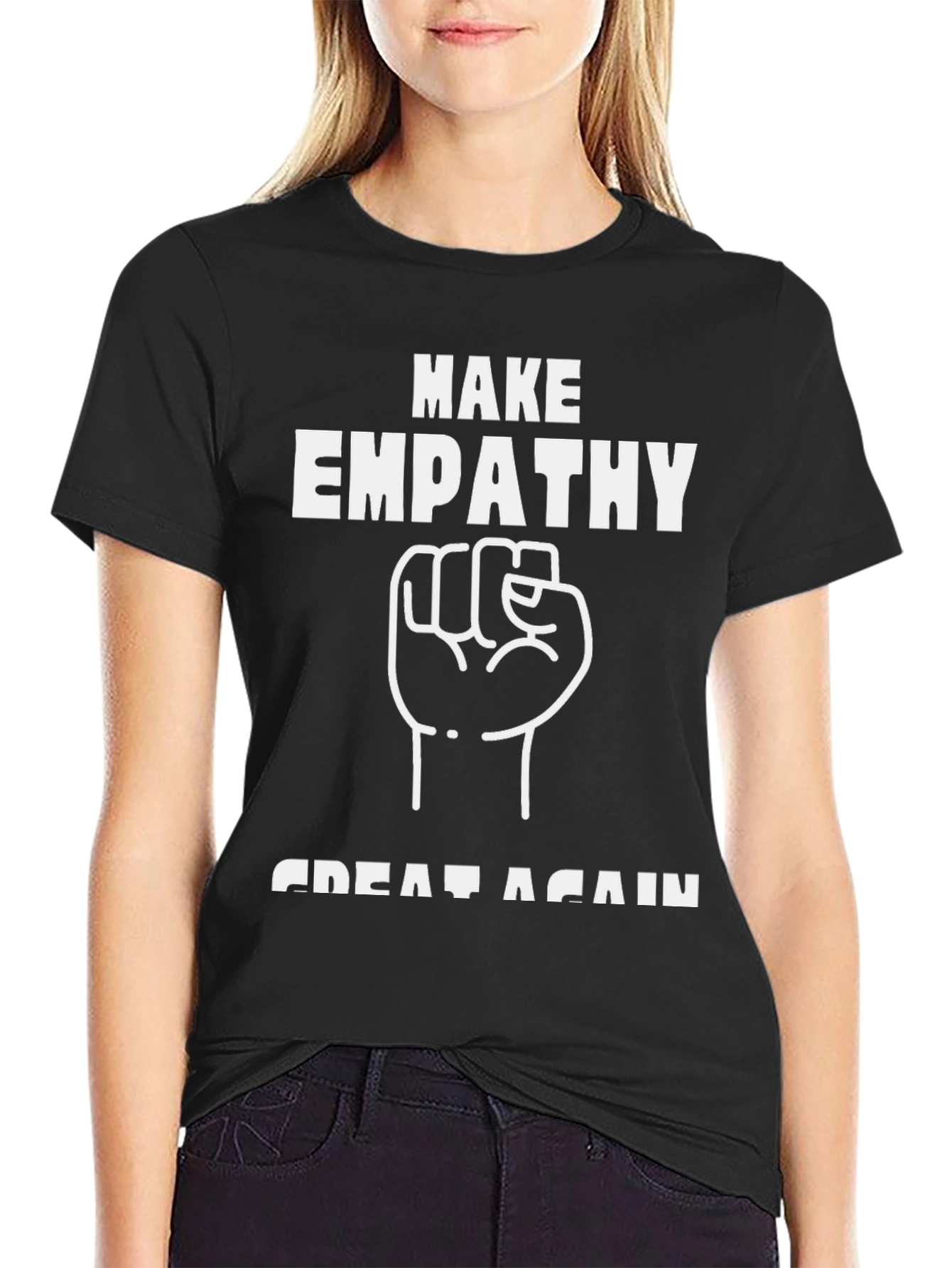 Make Empathy Great Again Black Graphic Tee
