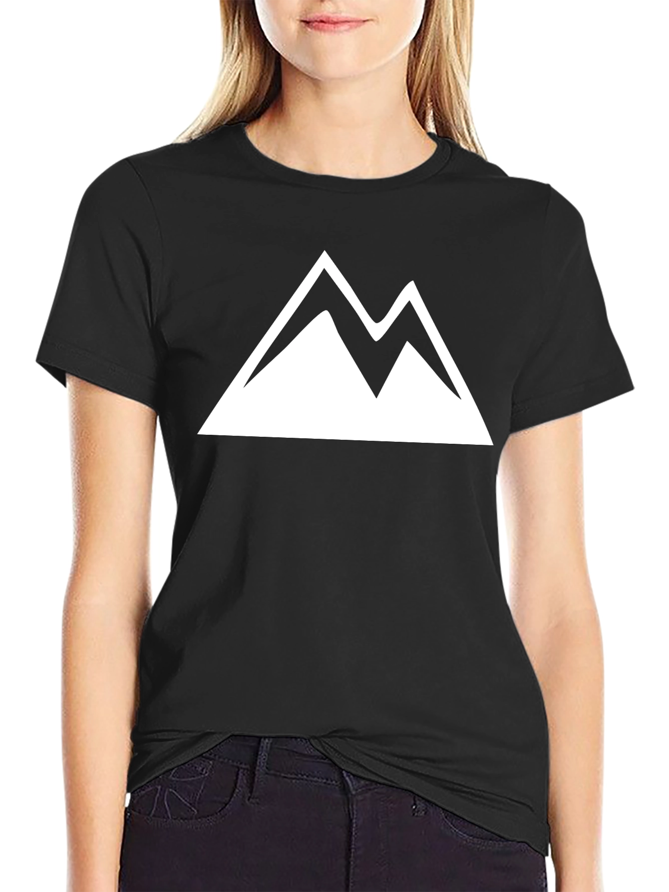 Mountain Peak Graphic Tee - Black