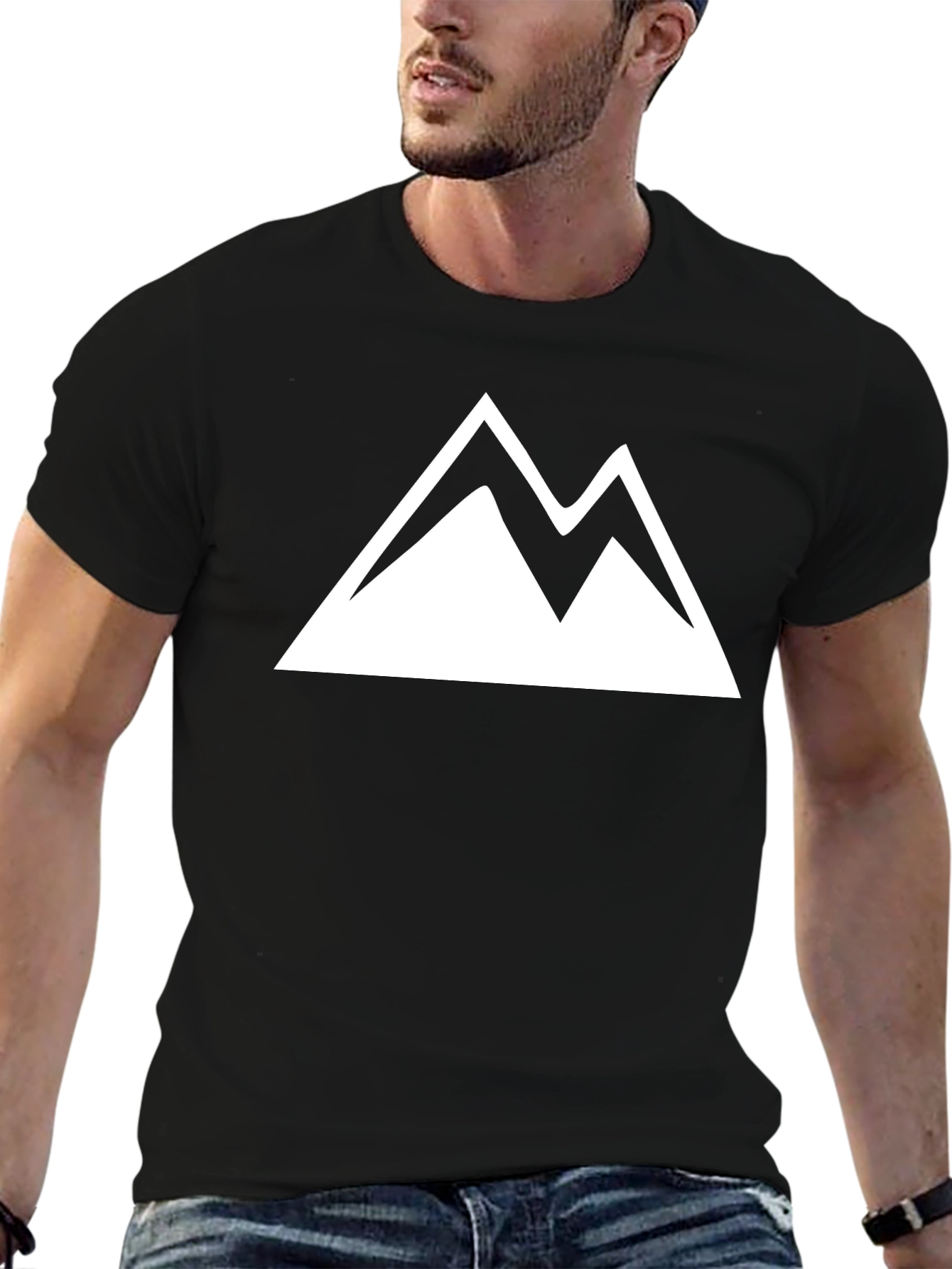 Mountain Peak Graphic Tee - Black