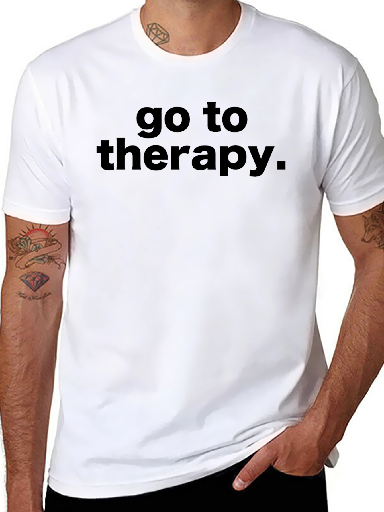 Go To Therapy Black Graphic Tee - Unisex