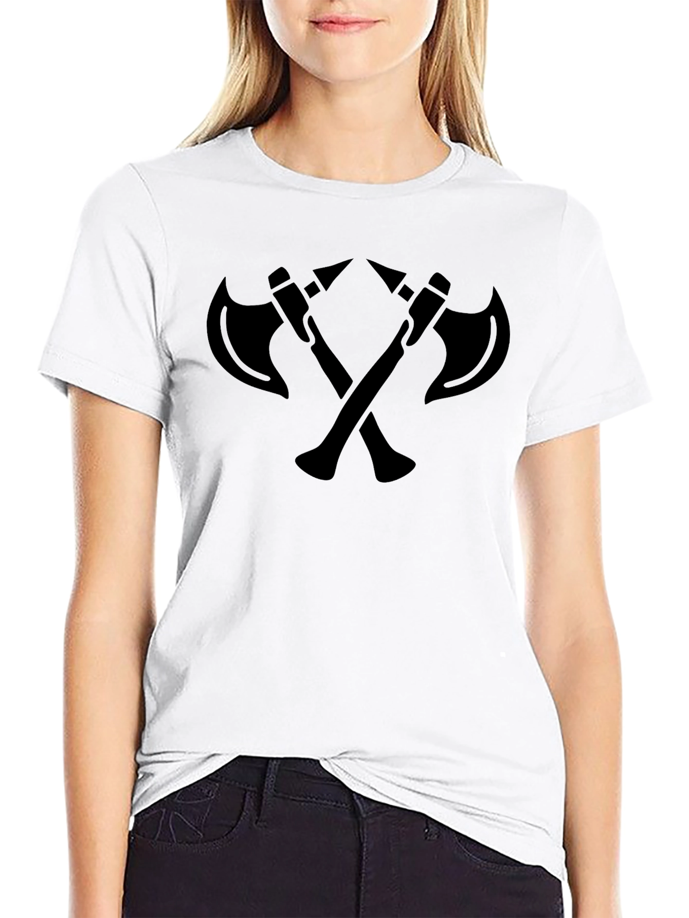 Axe Warrior T-Shirt - Bold Crossed Axe Design